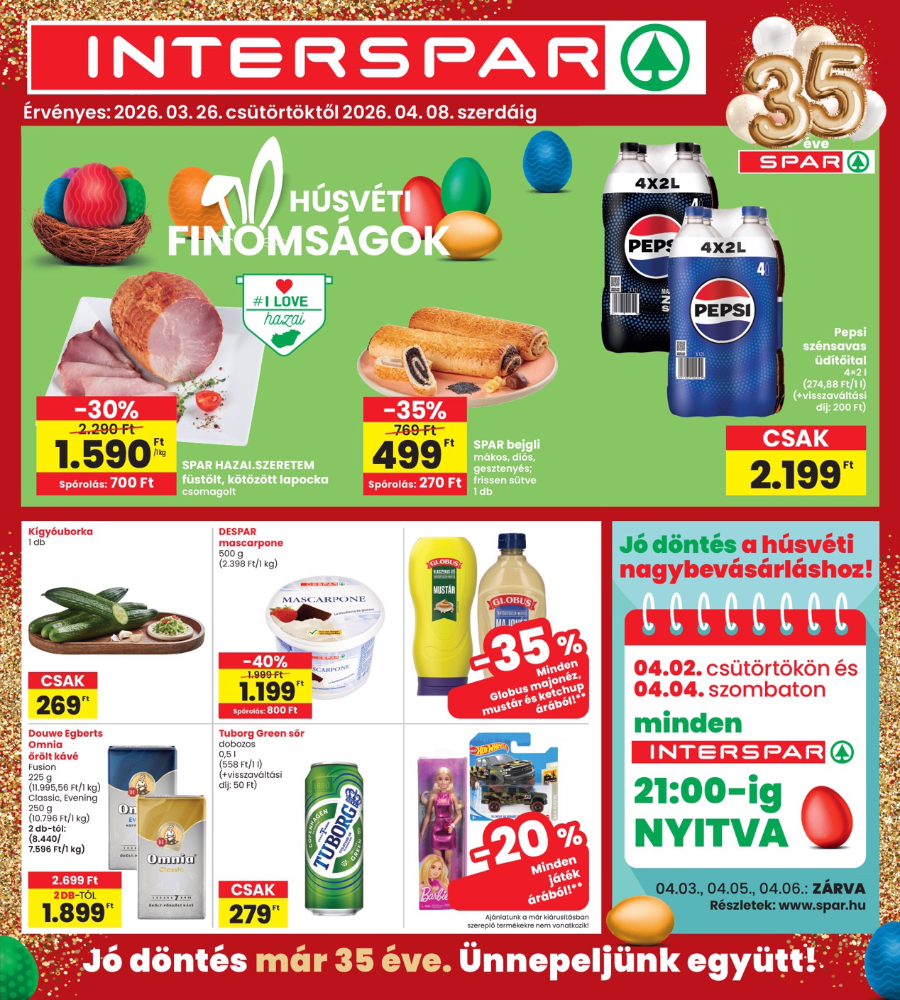 INTERSPAR akciós újság, érvényes 2026.03.26. - 2026.04.08.