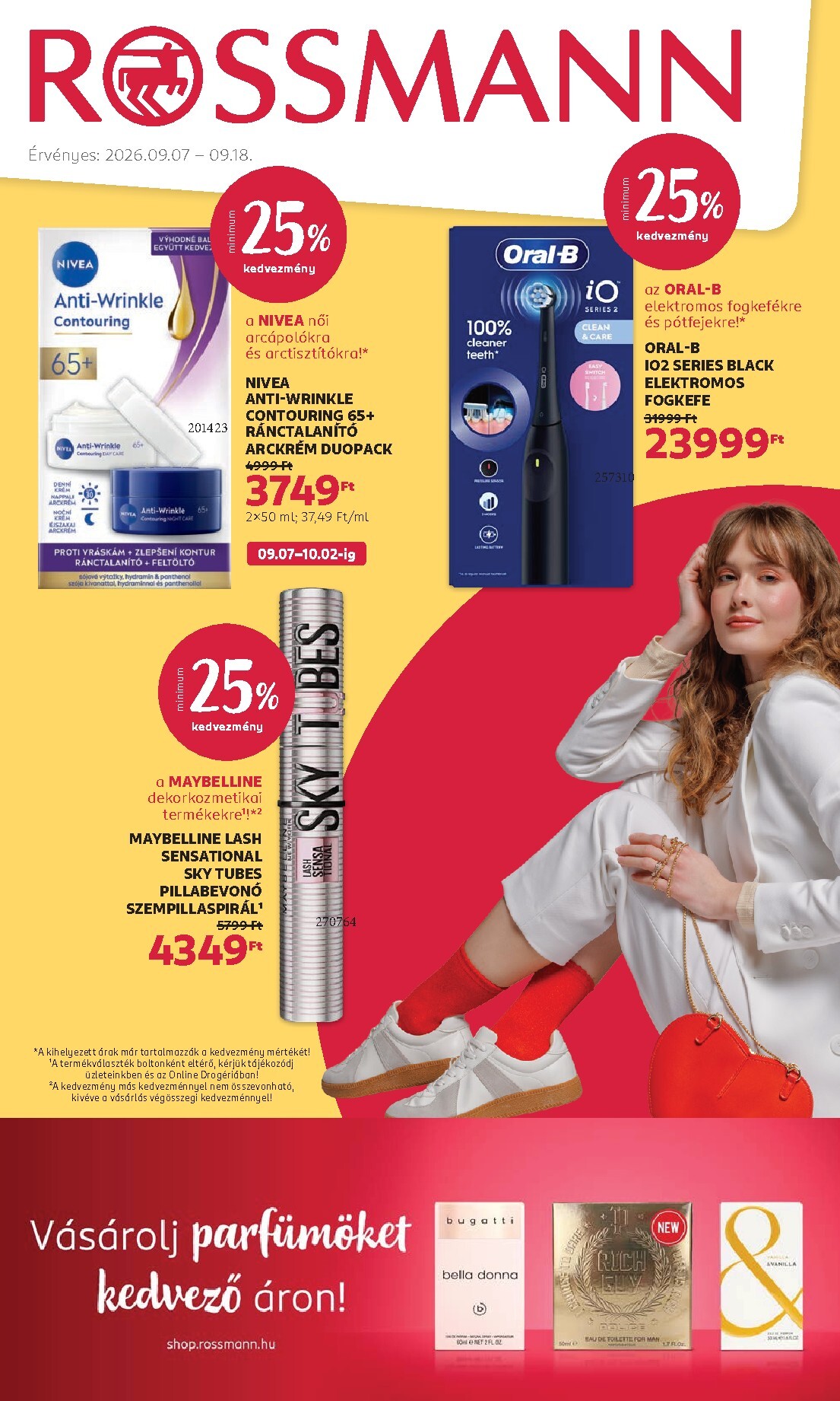 Rossmann hirdetmény a következő hétre hétfőtől 2026.09.07.-tól péntektől 2026.09.18.-ig