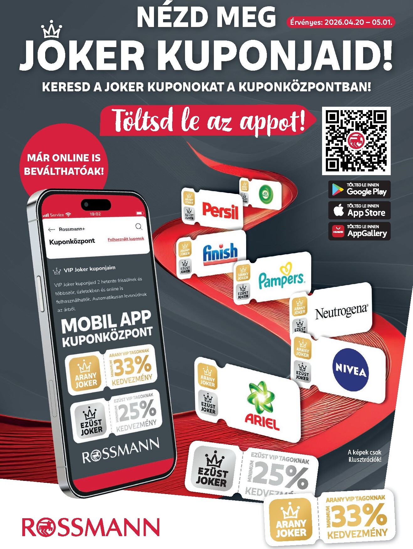 Rossmann - Kuponjaid hirdetmény a következő hétre hétfőtől 2026.04.20.-tól péntektől 2026.05.01.-ig