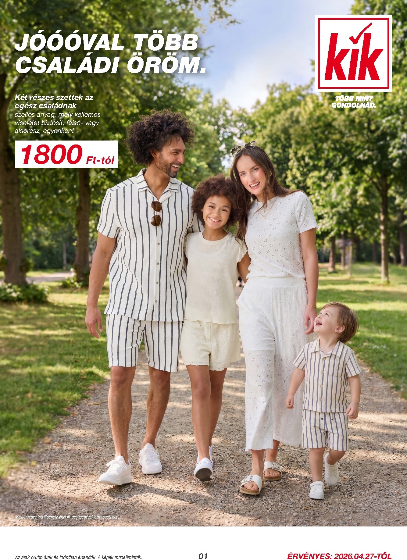 KiK hirdetmény a következő hétre hétfőtől 2026.04.27.-tól vasárnaptól 2026.05.24.-ig