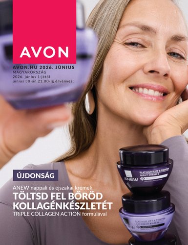 Aktuális Avon szórólap érvényes hétfőtől 2026.06.01.-től keddtől 2026.06.30.-ig
