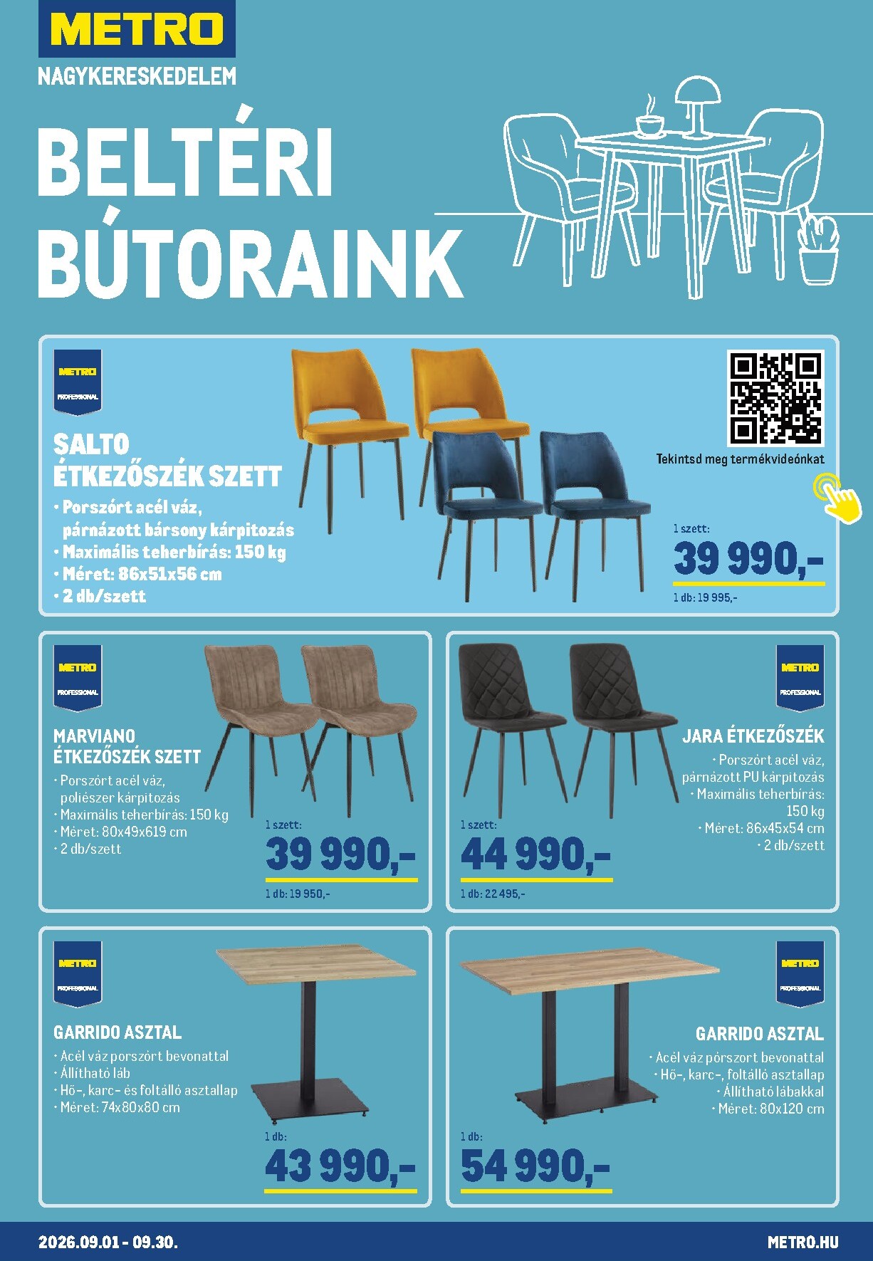 Aktuális Metro - Beltéri bútoraink - szeptemberi kiadvány szórólap érvényes keddtől 2026.09.01.-től szerdától 2026.09.30.-ig