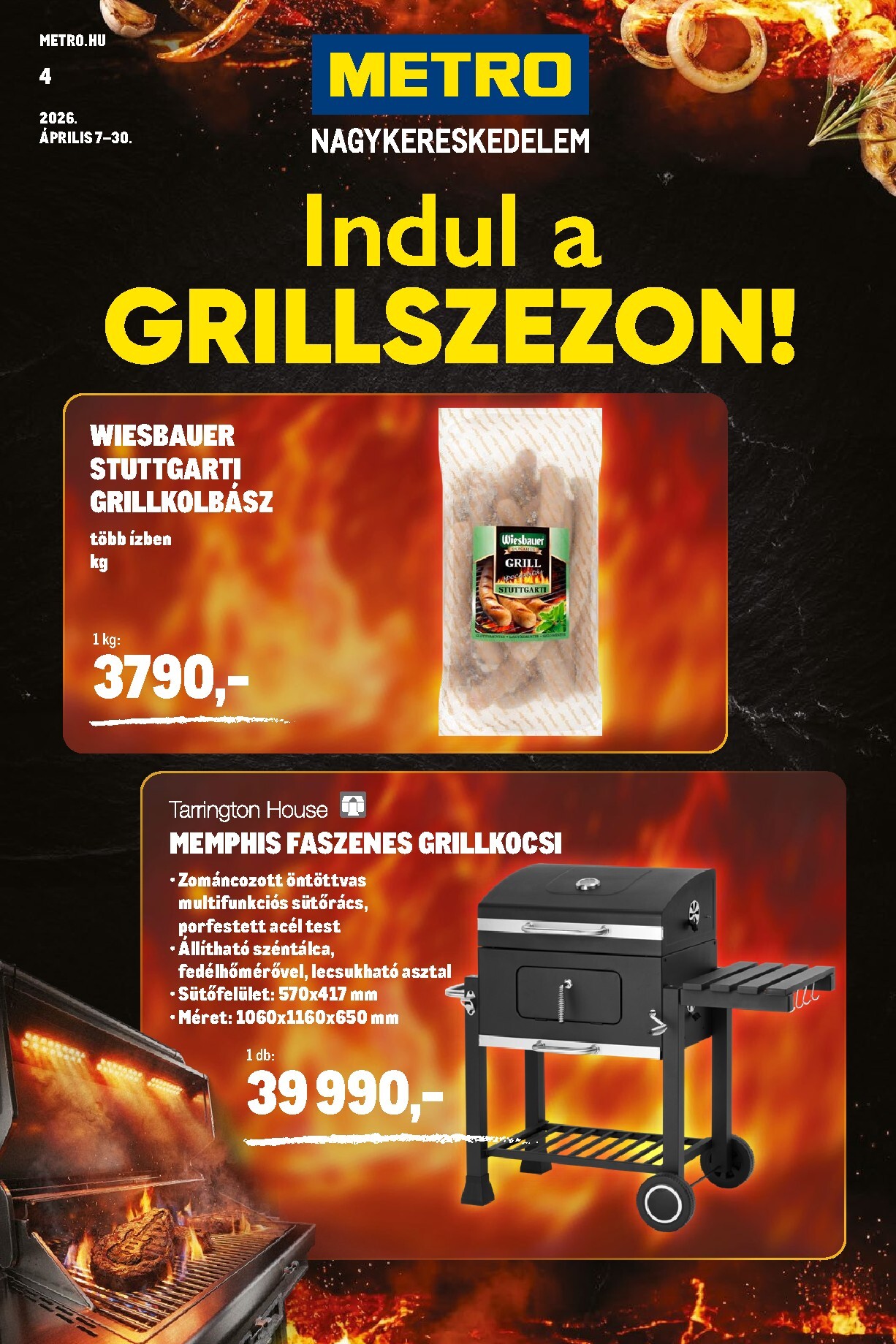Metro - Grillszezon katalógus akciós újság, érvényes 2026.04.07. - 2026.04.30.