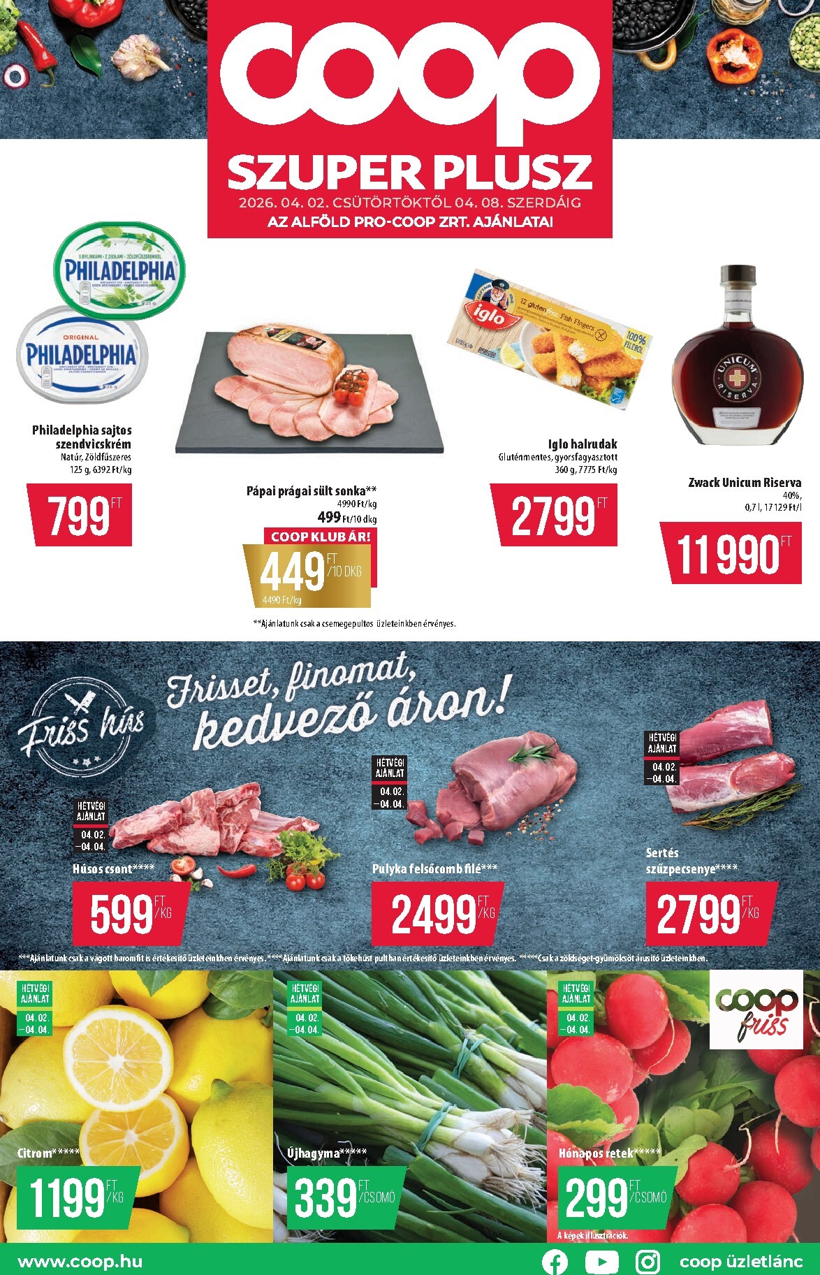 Coop - Alföld Szuper Plusz akciós újság, érvényes 2026.04.02. - 2026.04.08.