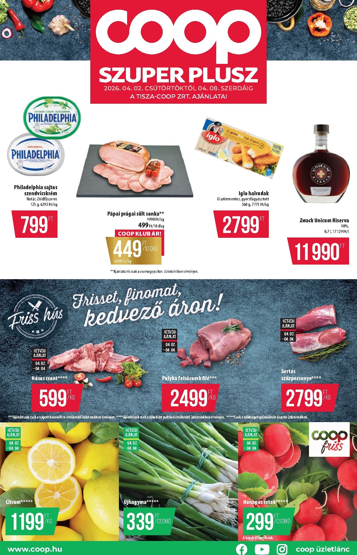 Coop - Tisza Szuper Plusz akciós újság, érvényes 2026.04.02. - 2026.04.08.