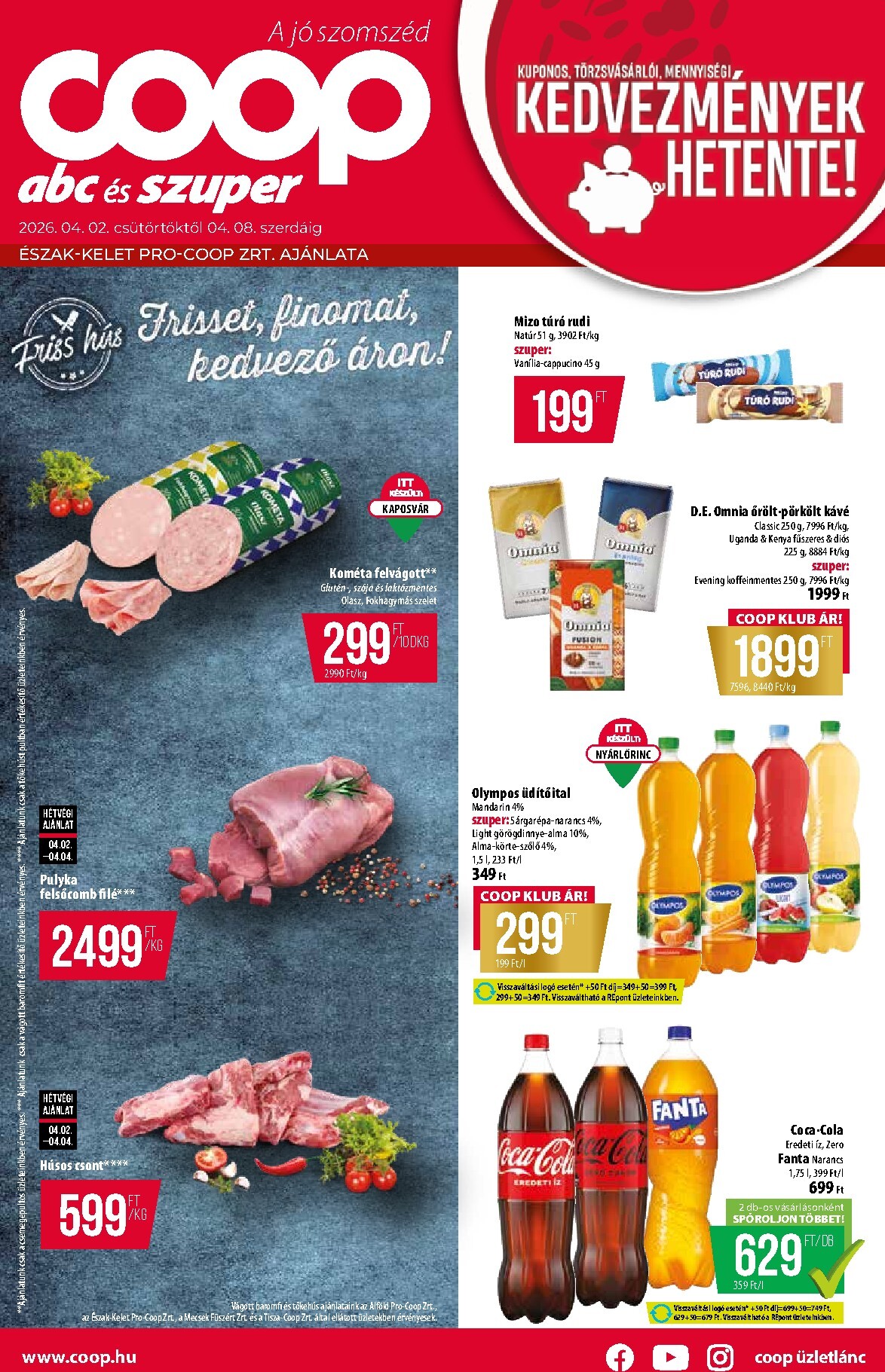 Coop - Abc Szuper Észak-Kelet akciós újság, érvényes 2026.04.02. - 2026.04.08.