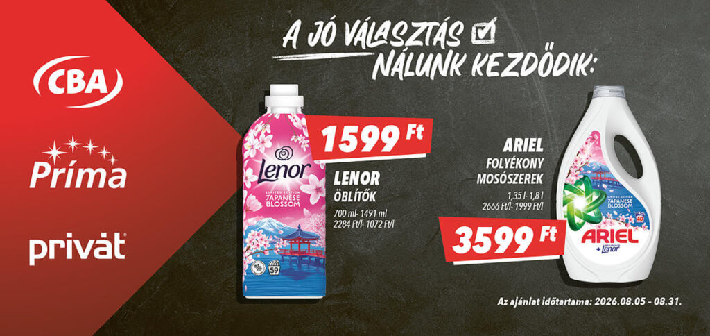 Aktuális CBA - Kiemelt ajánlataink szórólap érvényes szerdától 2026.08.05.-től hétfőtől 2026.08.31.-ig