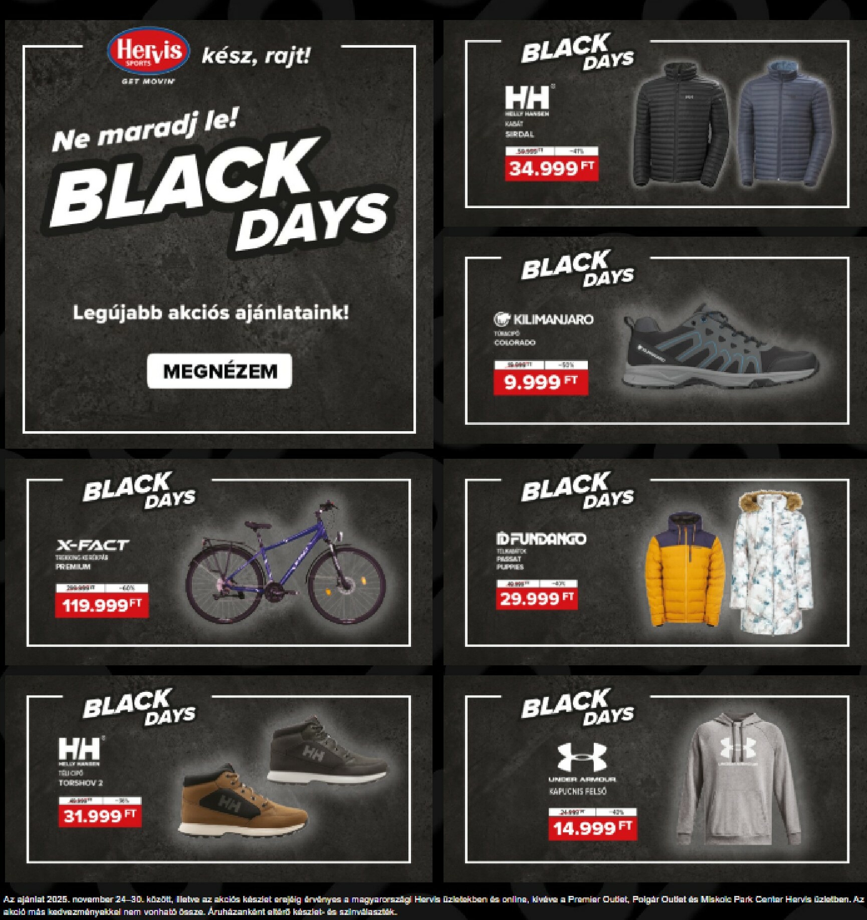 Hervis - Black Friday akciós újság, érvényes 11.24. - 11.30.