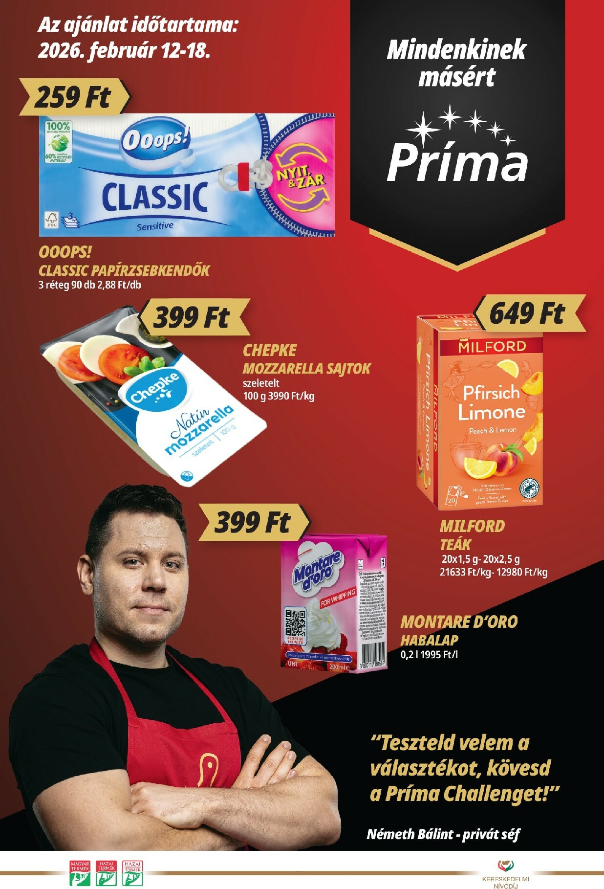 Príma akciós újság, érvényes 2026.02.12. - 2026.02.18.