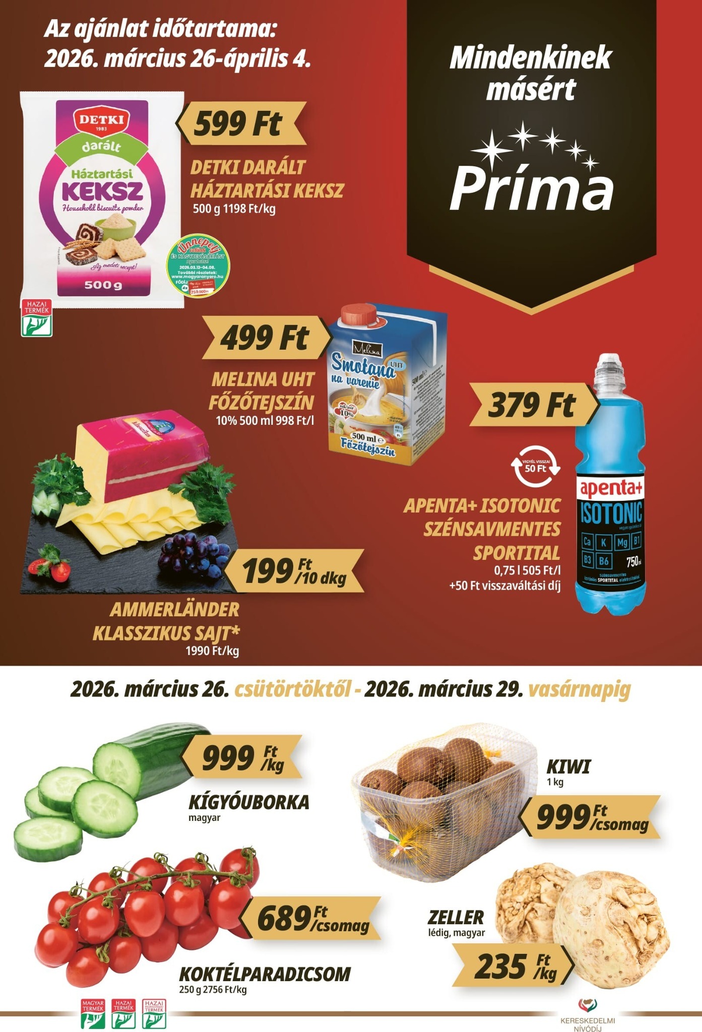 Príma akciós újság, érvényes 2026.03.26. - 2026.04.04.