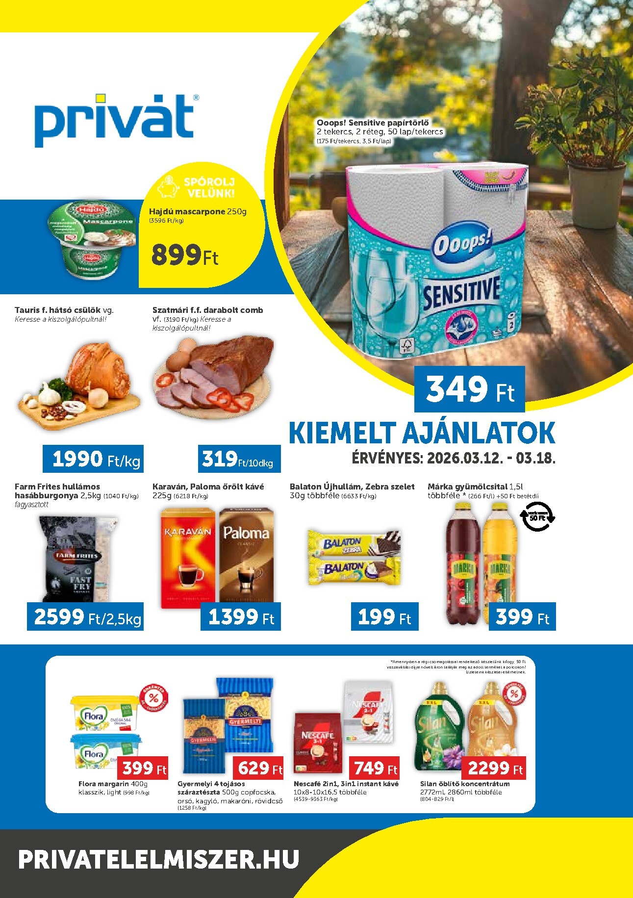 Privát akciós újság, érvényes 2026.03.12. - 2026.03.18.