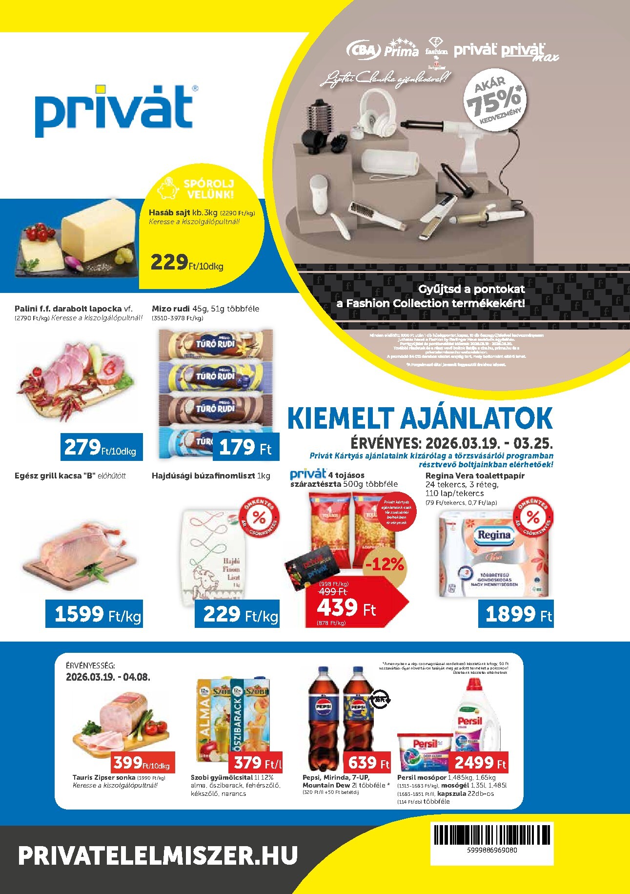 Privát akciós újság, érvényes 2026.03.19. - 2026.03.25.
