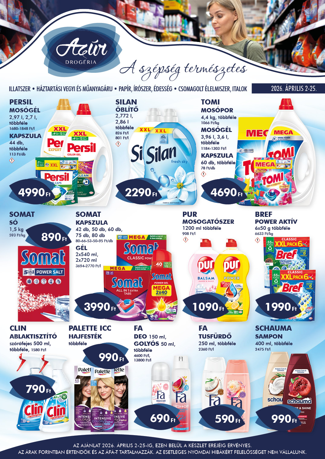 Azúr akciós újság, érvényes 2026.04.02. - 2026.04.25.