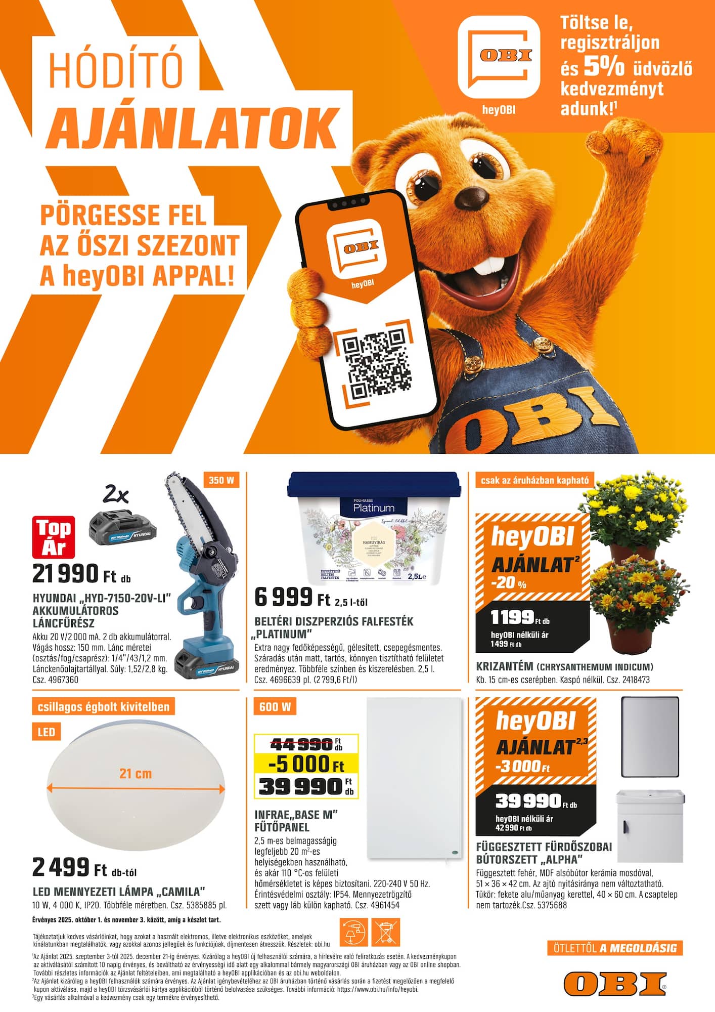 OBI akciós újság, érvényes 10.01. - 11.03.