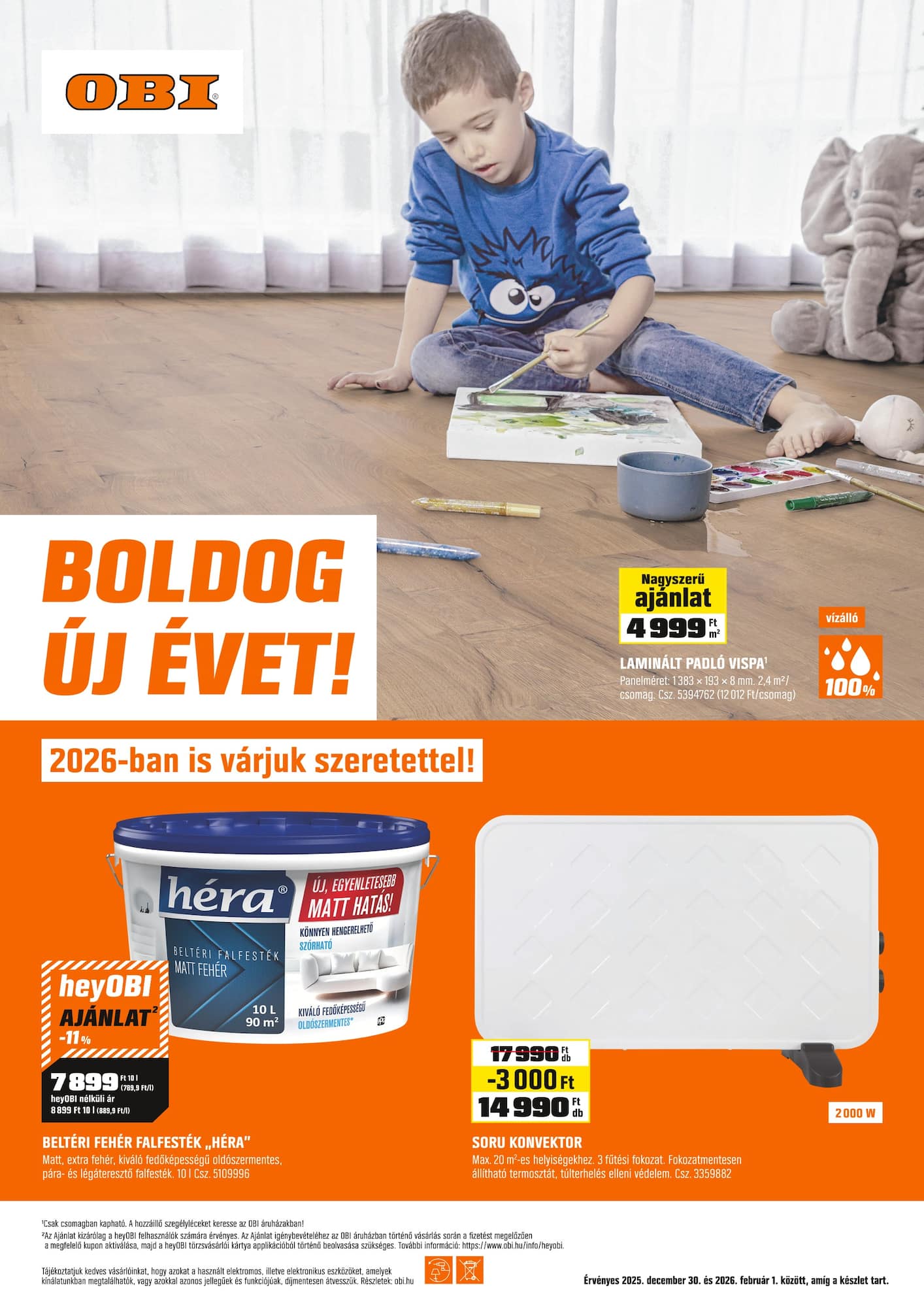 OBI akciós újság, érvényes 12.30. - 02.01.