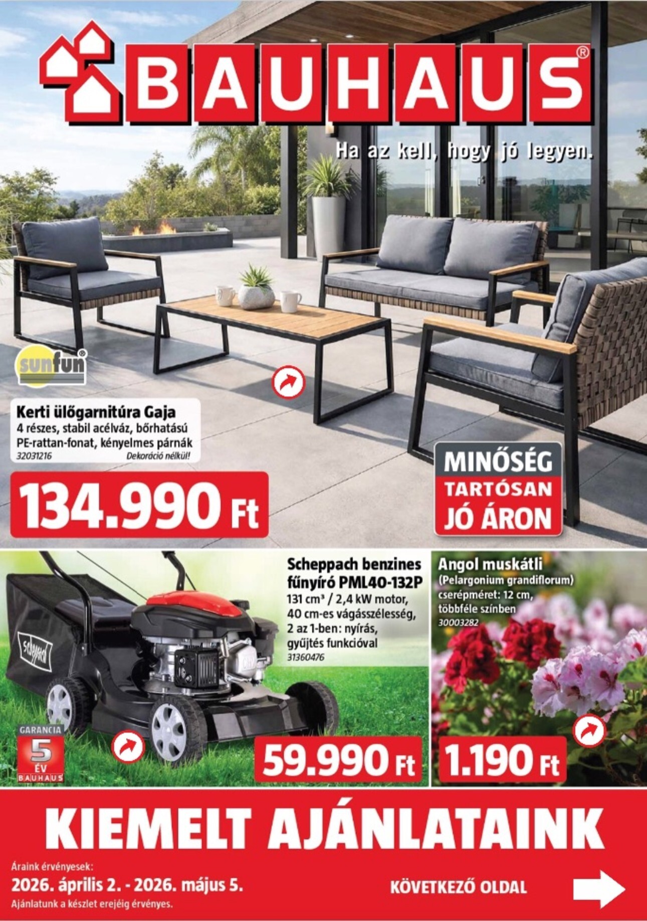BAUHAUS akciós újság, érvényes 2026.04.02. - 2026.05.05.