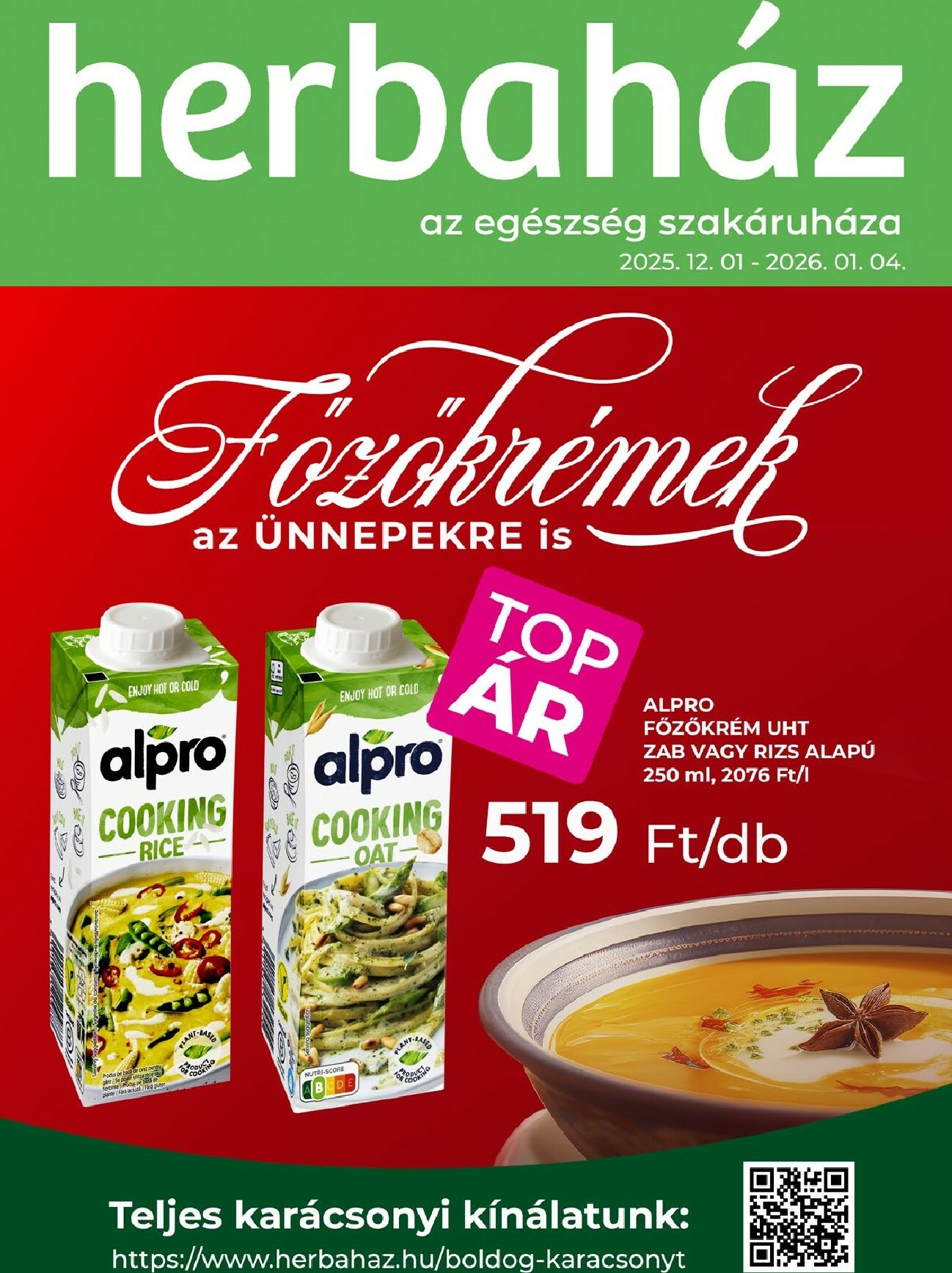 Herbaház akciós újság, érvényes 12.01. - 01.04.