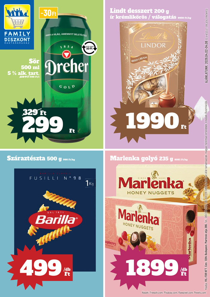 Family Diszkont akciós újság, érvényes 2026.04.02. - 2026.04.08.