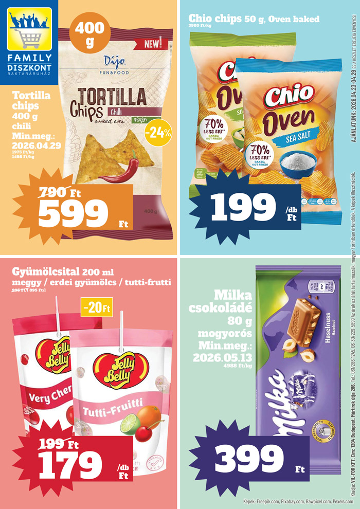 Aktuális Family Diszkont szórólap érvényes csütörtöktől 2026.04.23.-től szerdától 2026.04.29.-ig