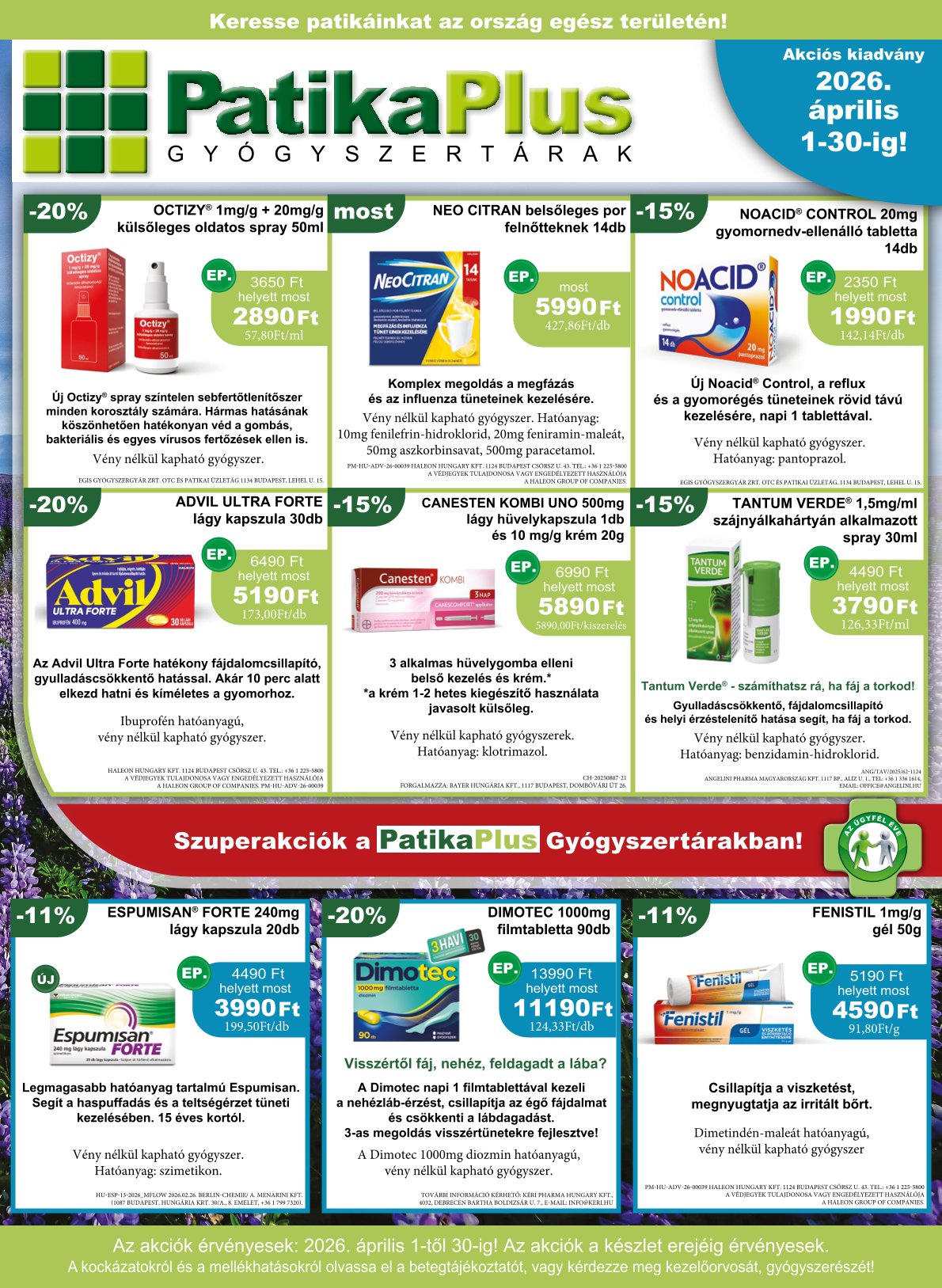 PatikaPlus akciós újság, érvényes 2026.04.01. - 2026.04.30.