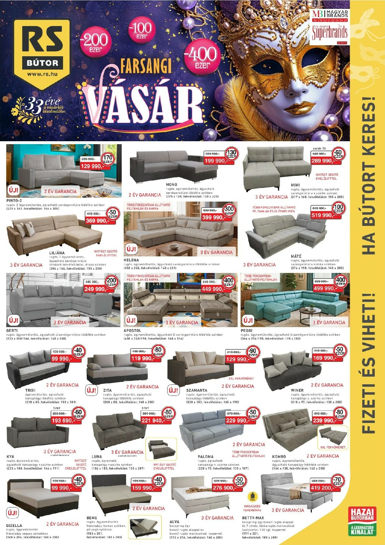RS Bútor akciós újság, érvényes 2026.01.30. - 2026.02.26.