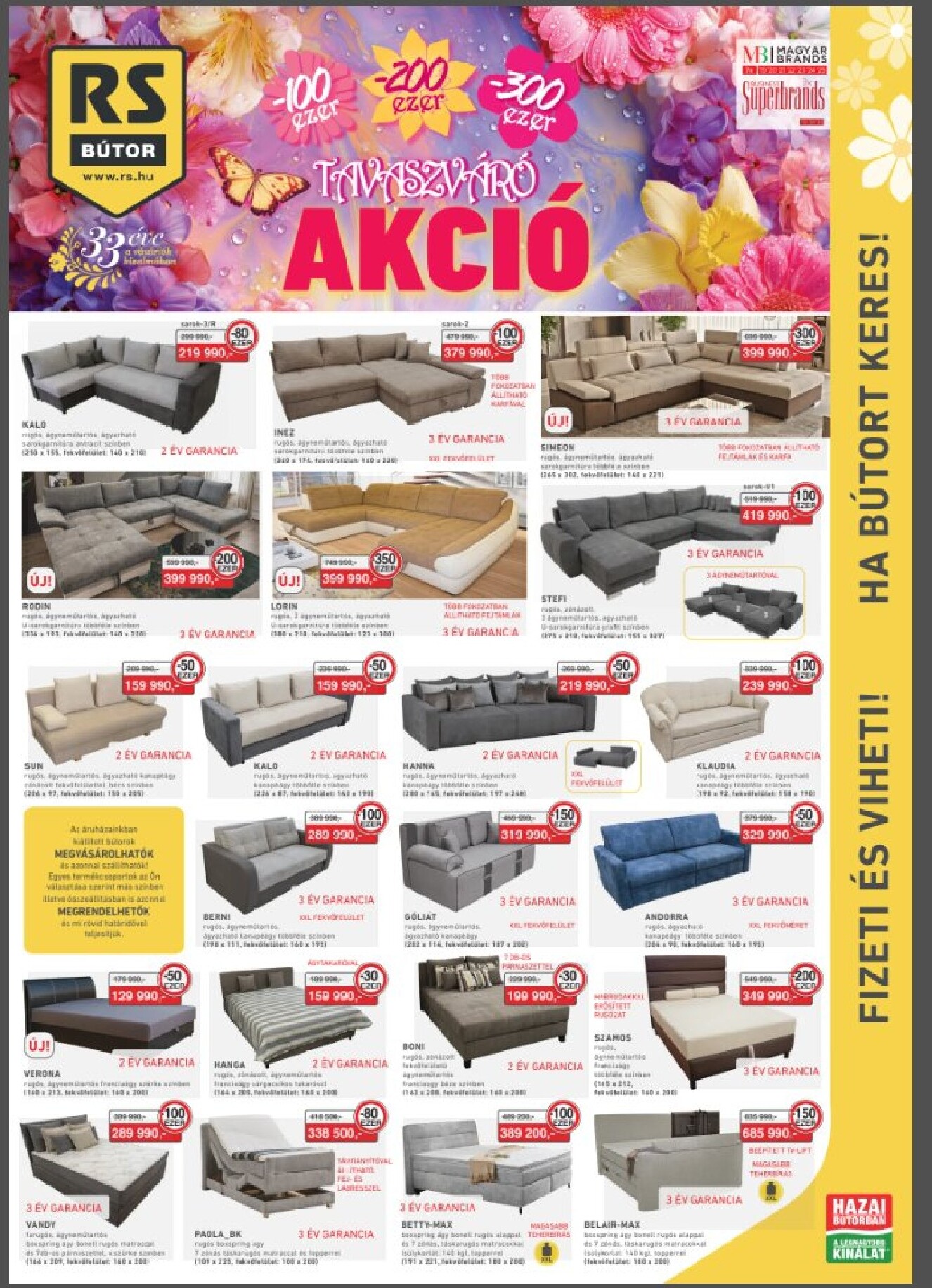 RS Bútor akciós újság, érvényes 2026.03.01. - 2026.03.31.