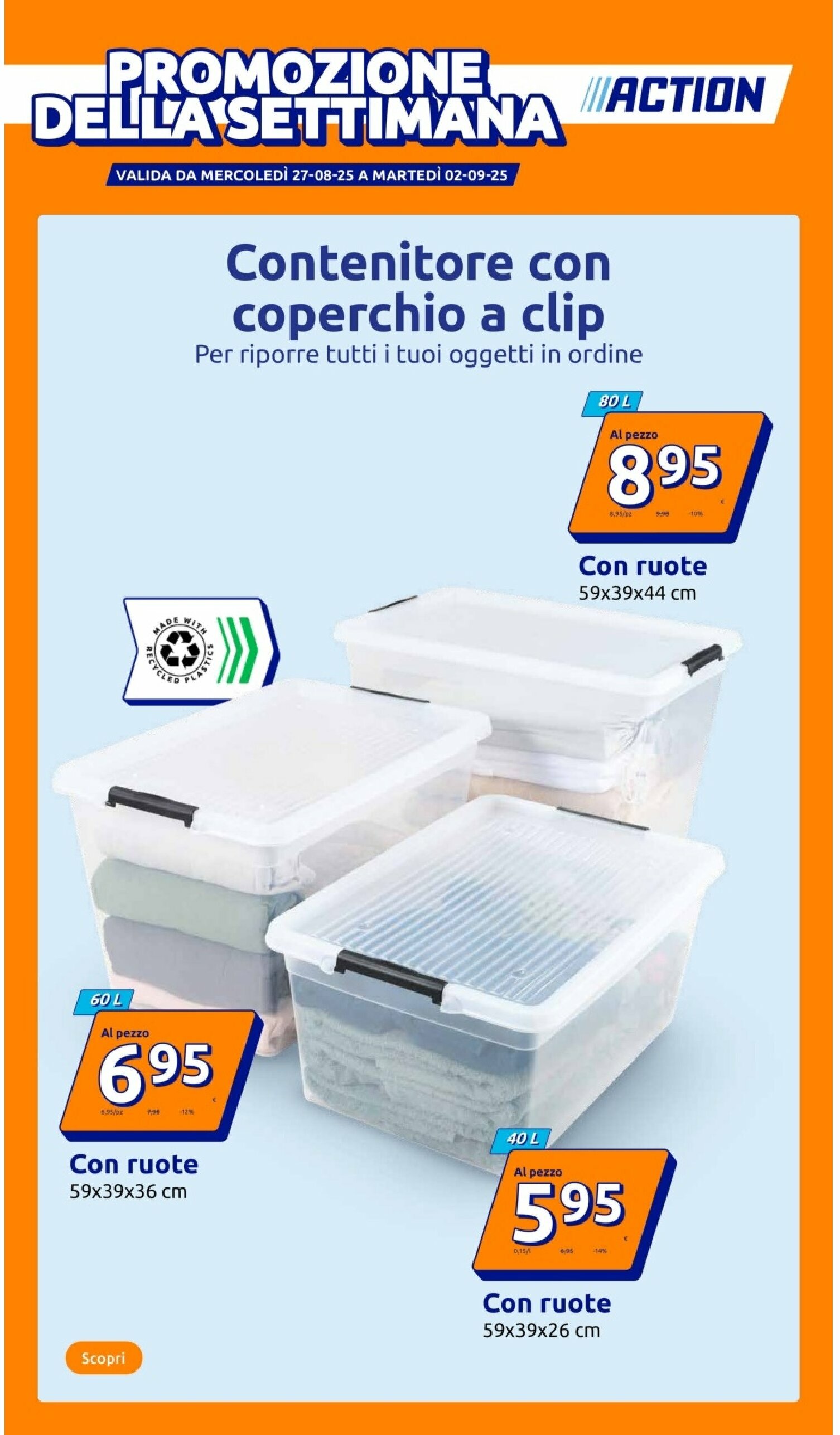 Volantino Action valido dal 27/08 al 02/09