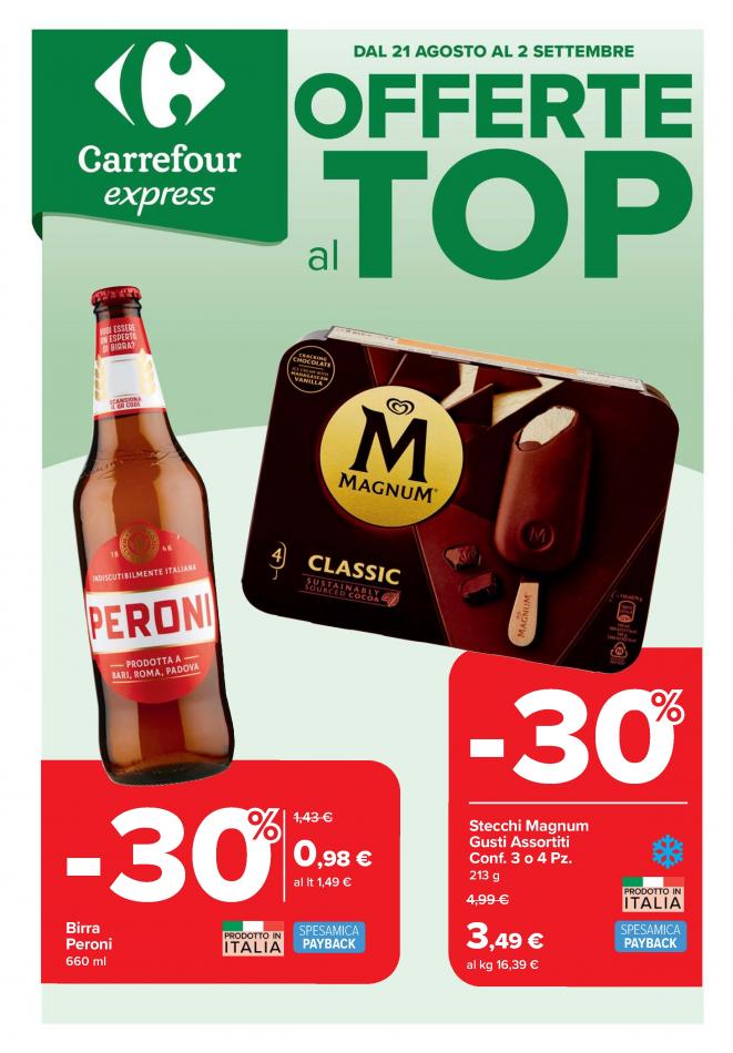 Volantino Carrefour Express valido dal 21/08 al 02/09