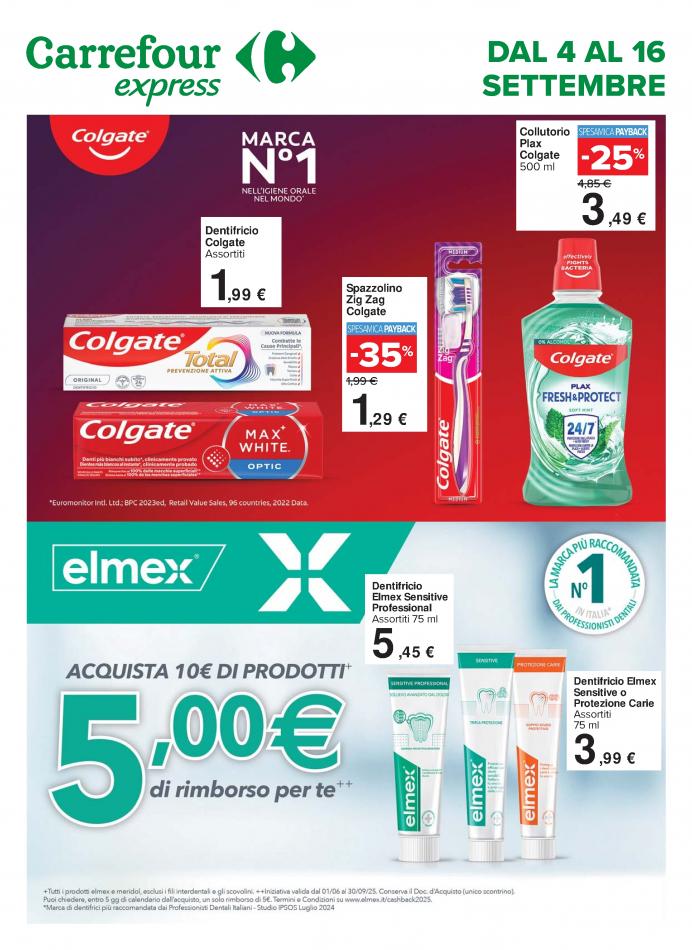 Volantino Carrefour Express - Speciale offerte imperdibili valido dal 04/09 al 16/09