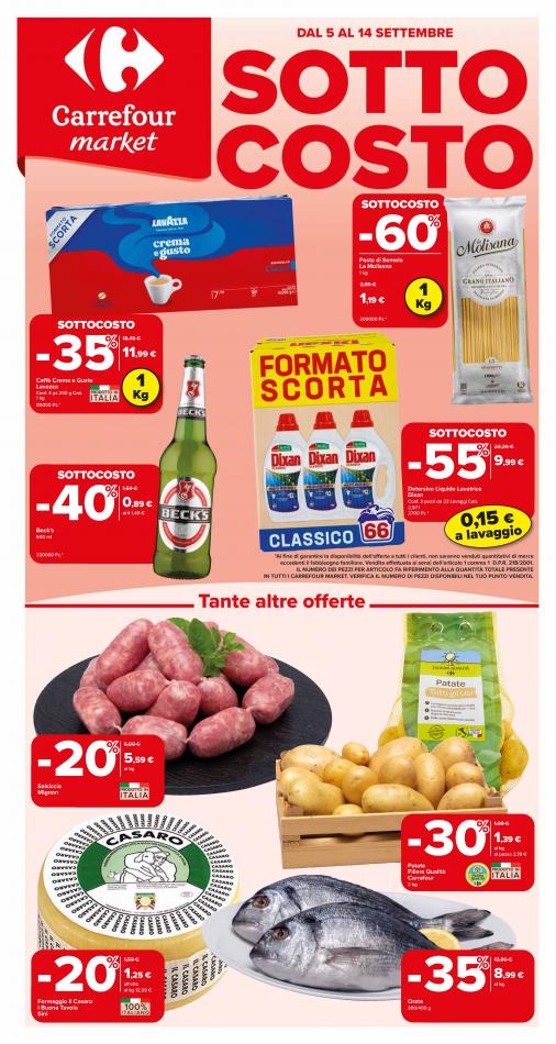 Volantino Carrefour Market valido dal 05/09 al 14/09