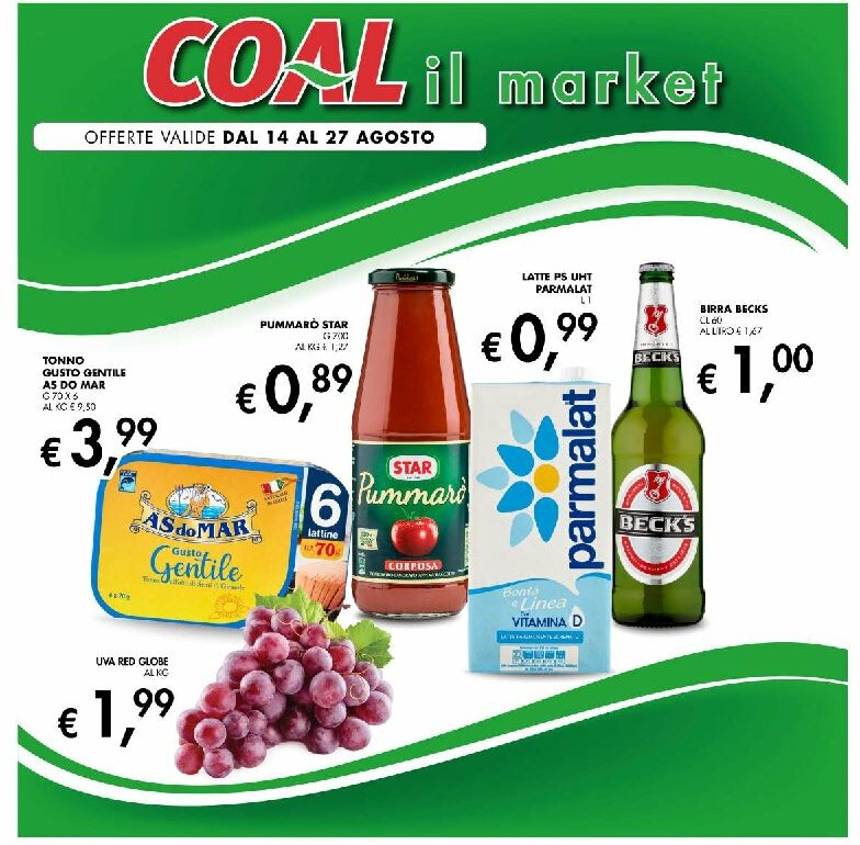 Volantino Coal il Market valido dal 14/08 al 27/08