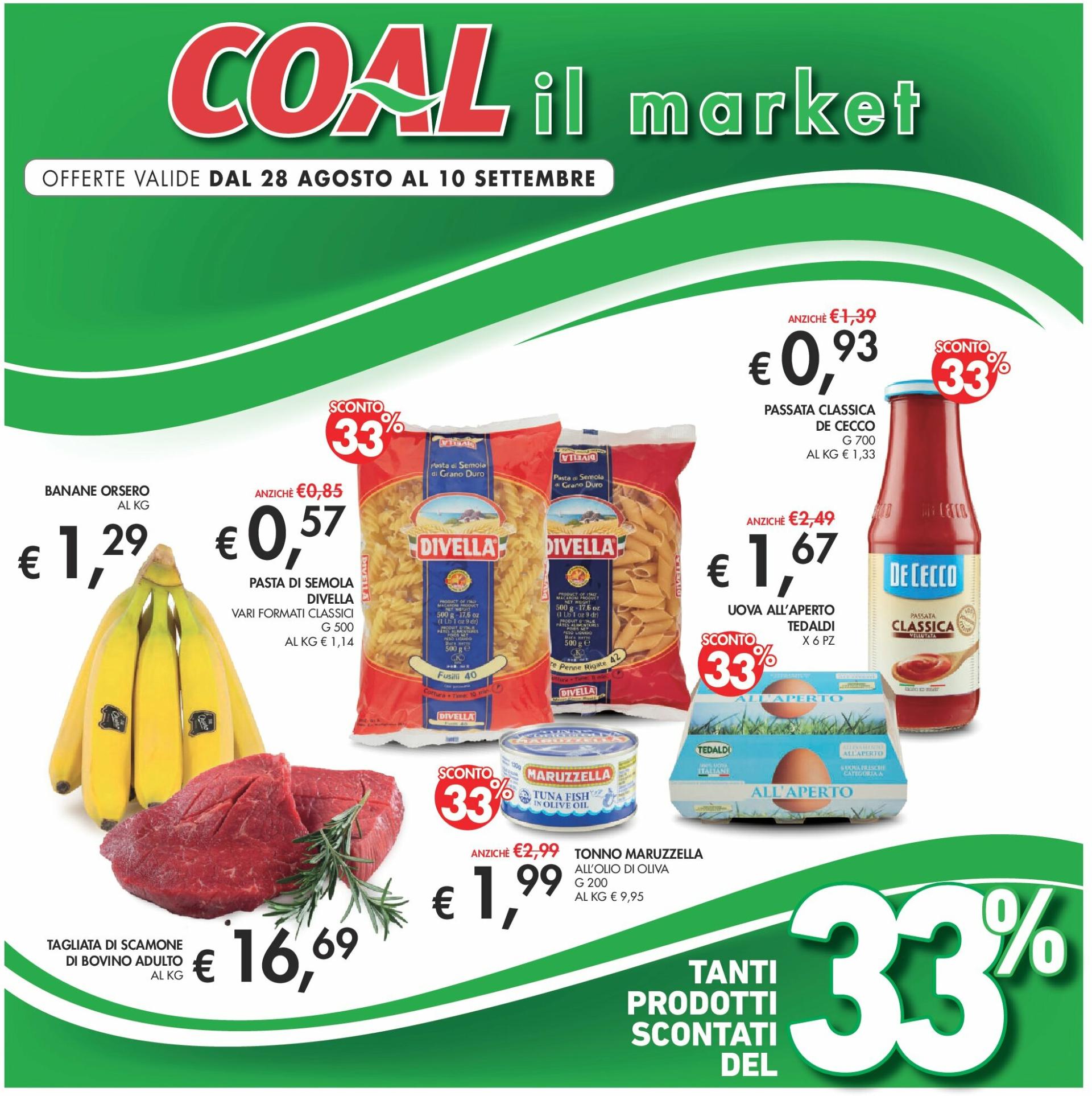 Volantino Coal il Market valido dal 28/08 al 10/09