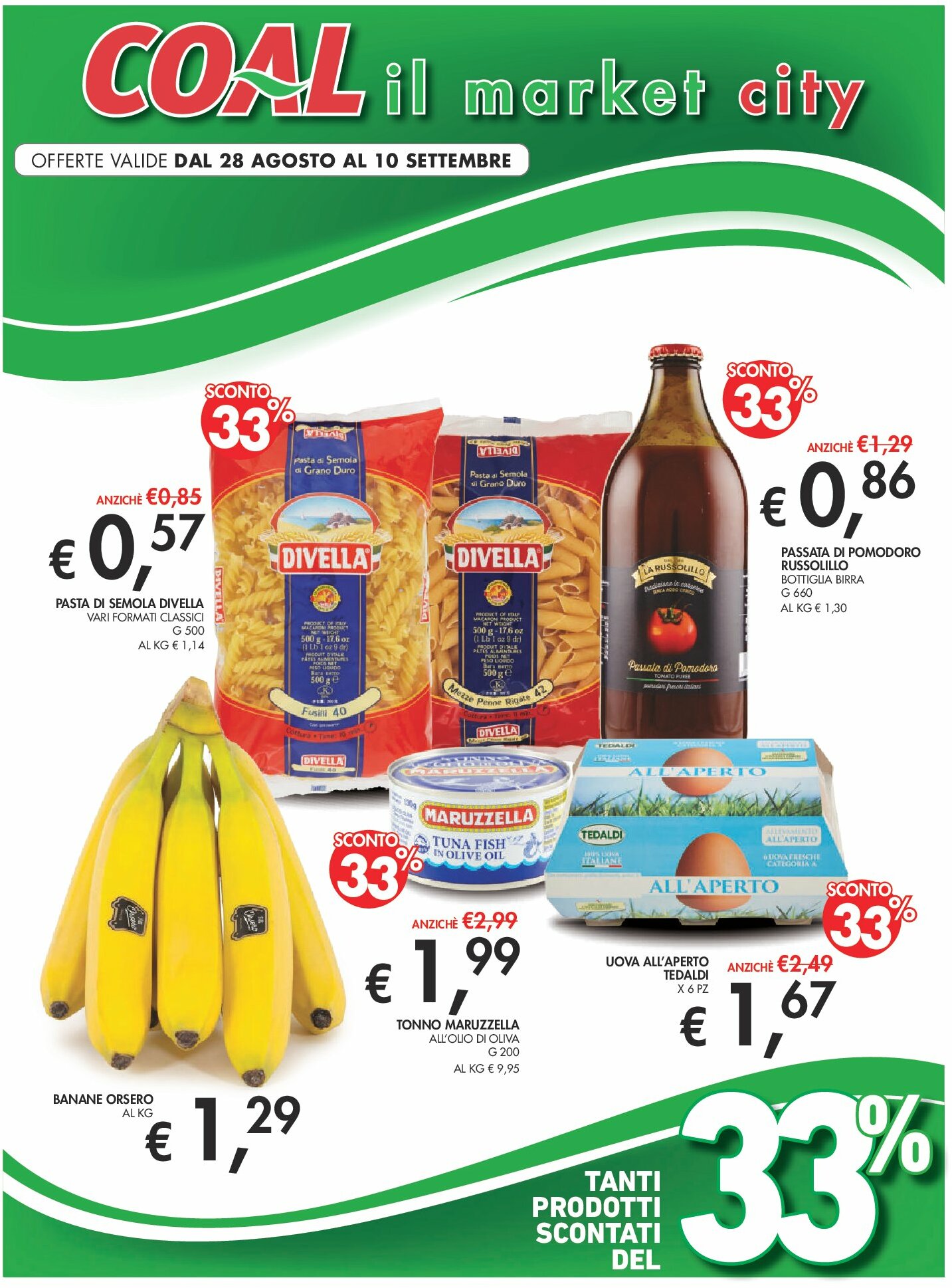 Volantino Coal il Market City valido dal 28/08 al 10/09