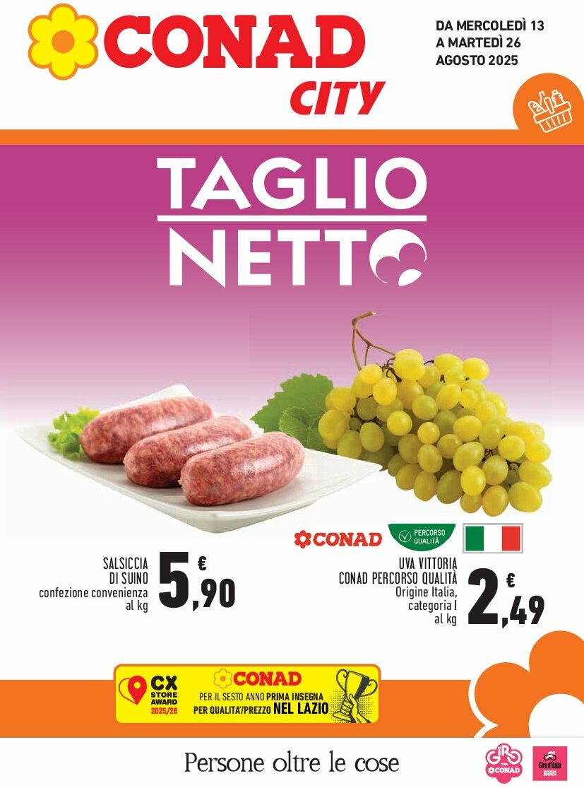 Volantino Conad City valido dal 13/08 al 26/08