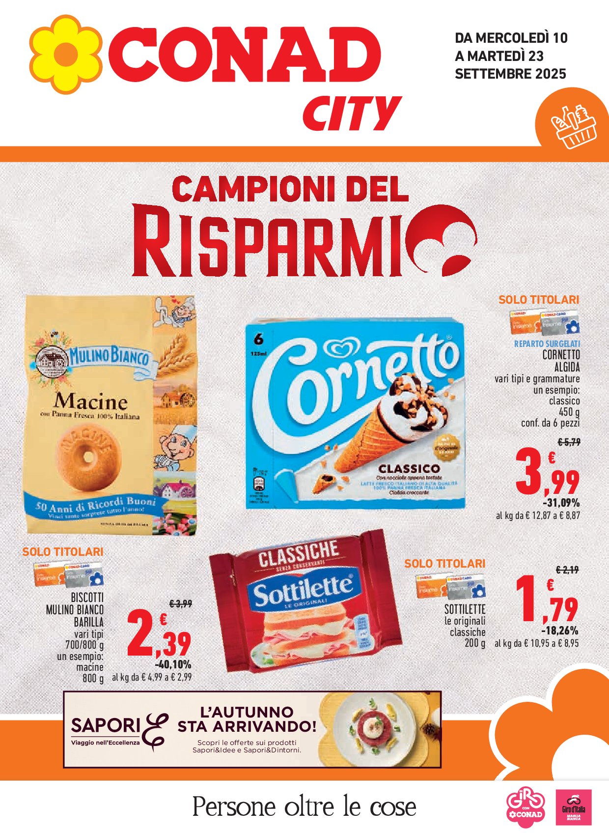 Volantino Conad City valido dal 10/09 al 23/09