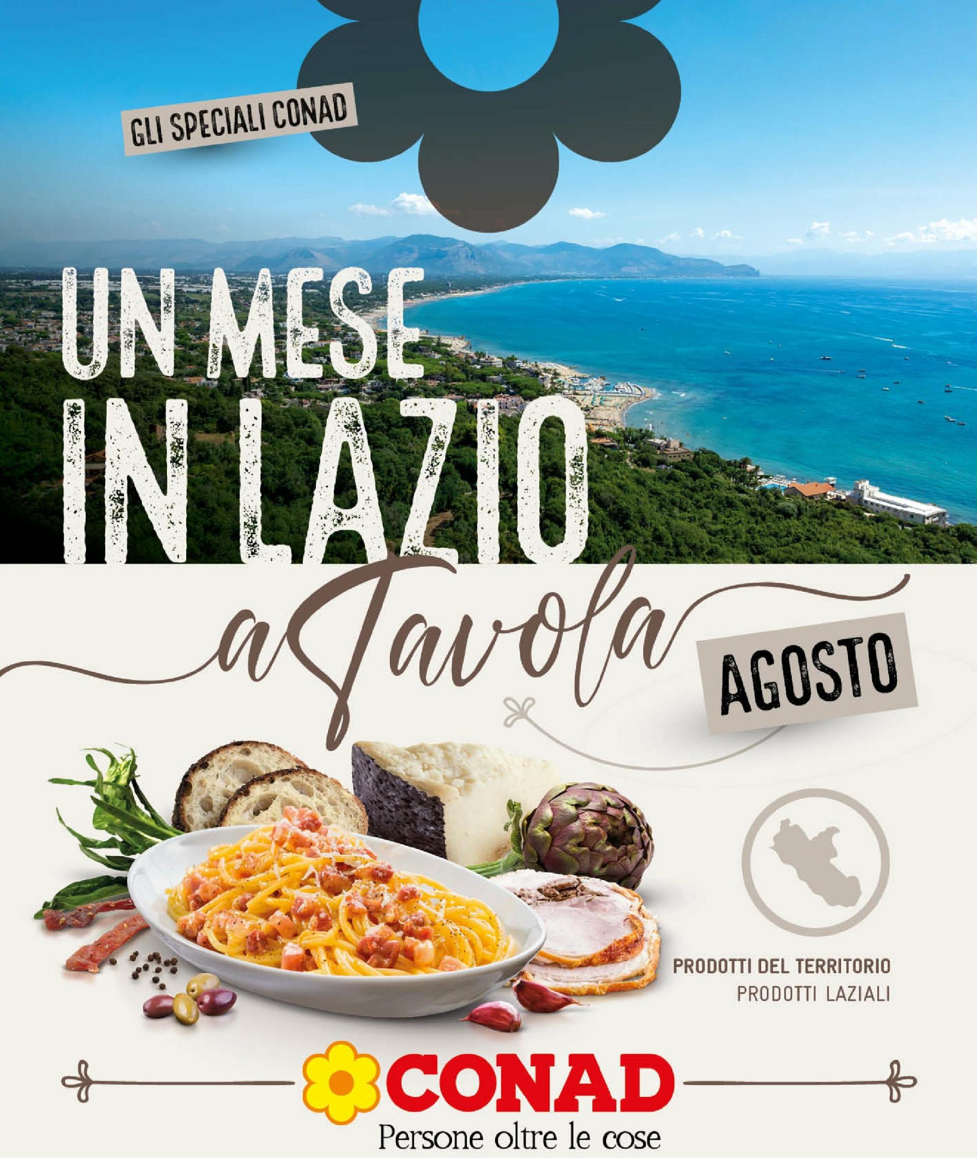 Volantino Conad Superstore - Un Mese in Lazio valido dal 30/07 al 31/08