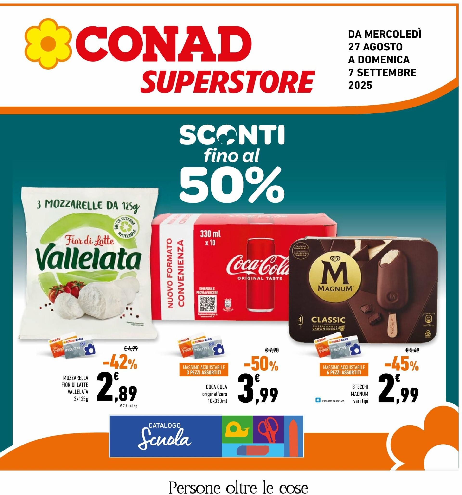 Volantino Conad Superstore valido dal 27/08 al 07/09
