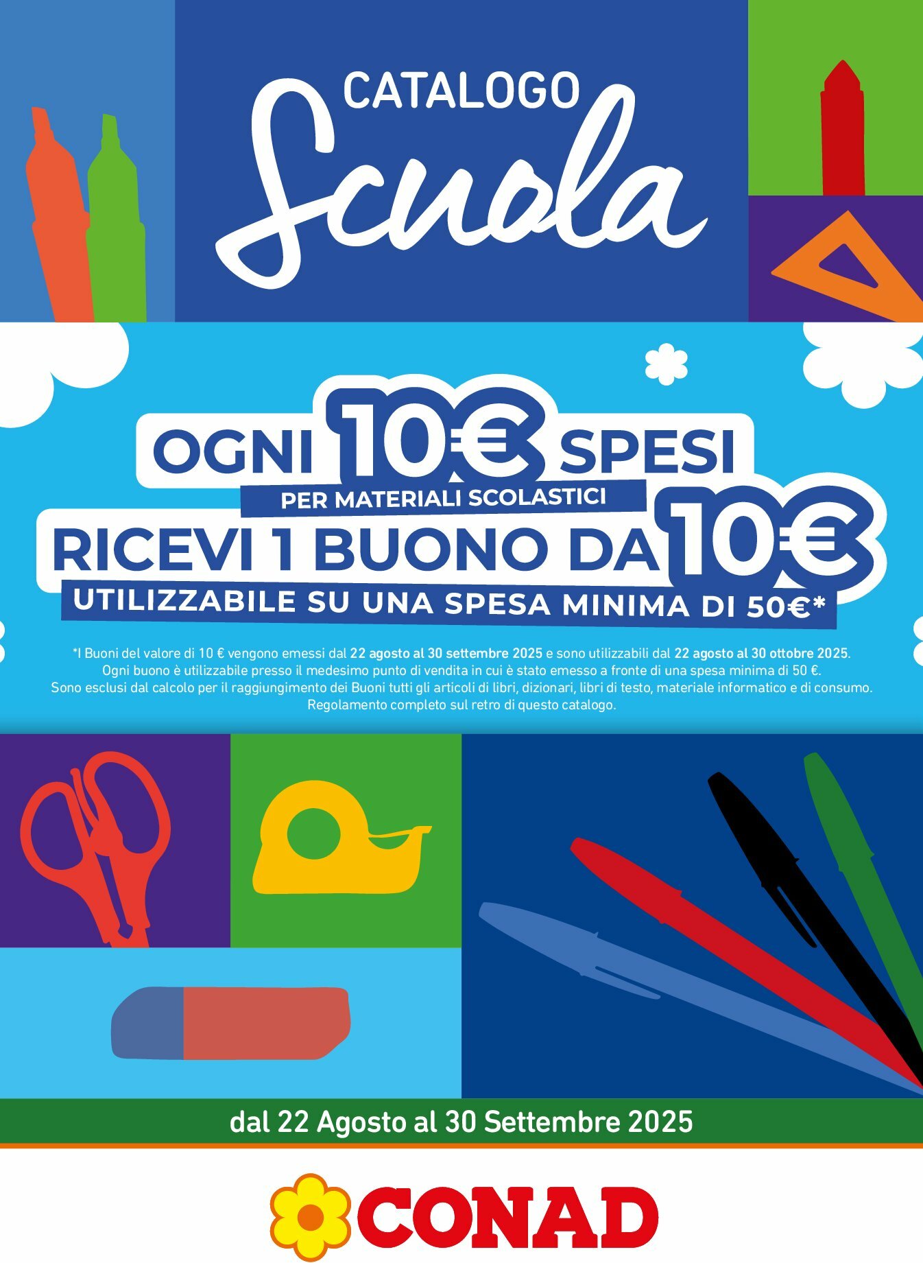 Volantino Conad Superstore - Catalogo Scuola valido dal 22/08 al 30/09