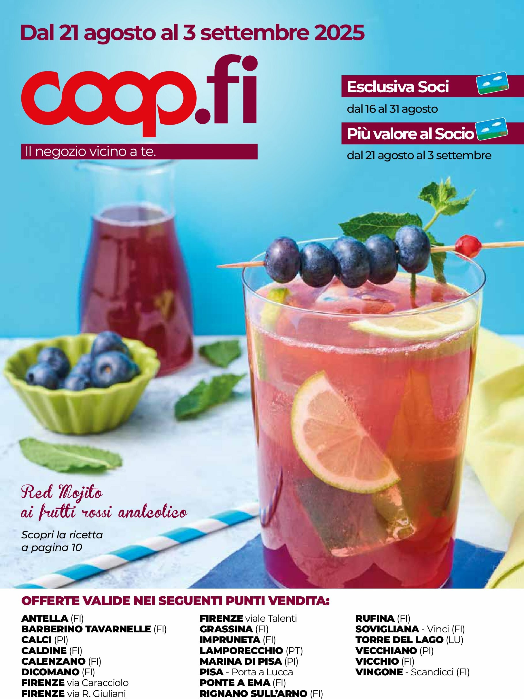 Volantino Coop Firenze valido dal 21/08 al 03/09