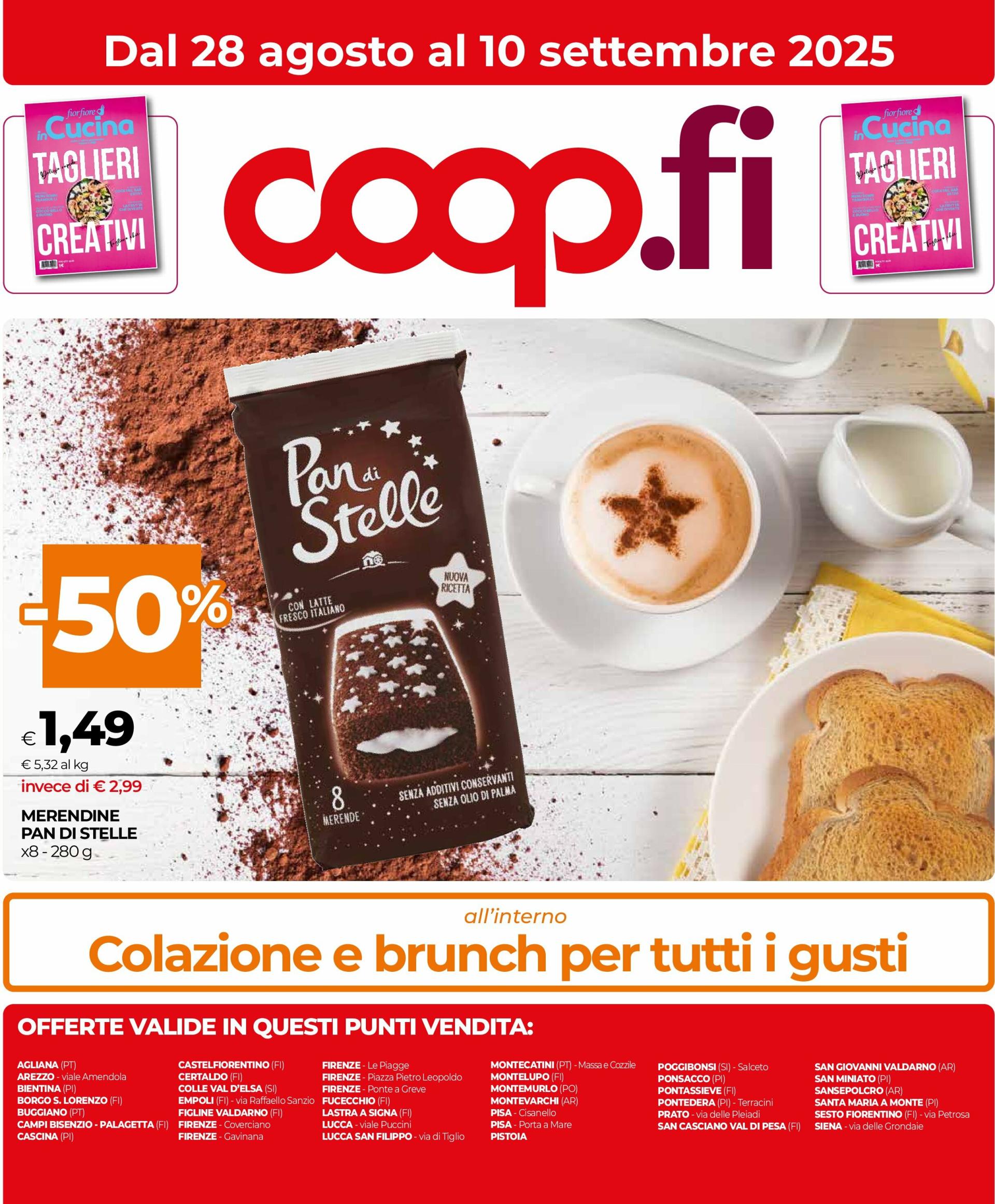 Volantino Coop Firenze valido dal 28/08 al 10/09