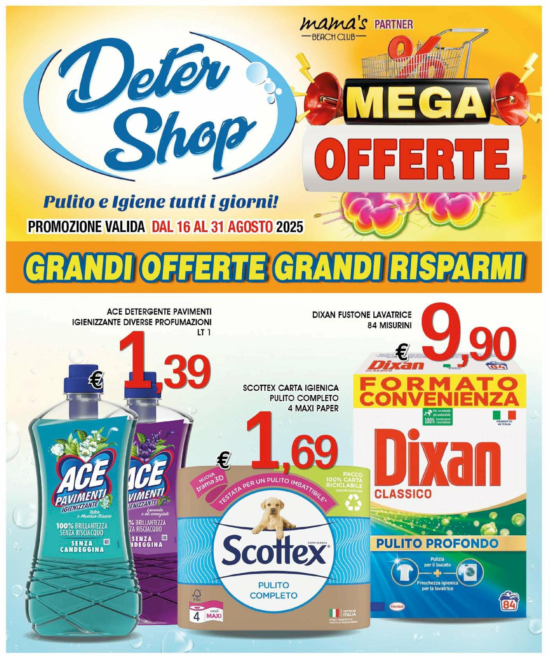 Volantino Deter Shop valido dal 16/08 al 31/08