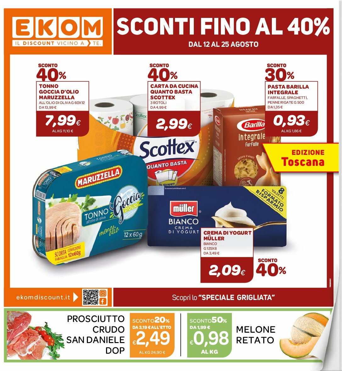 Volantino Ekom - Toscana valido dal 12/08 al 25/08