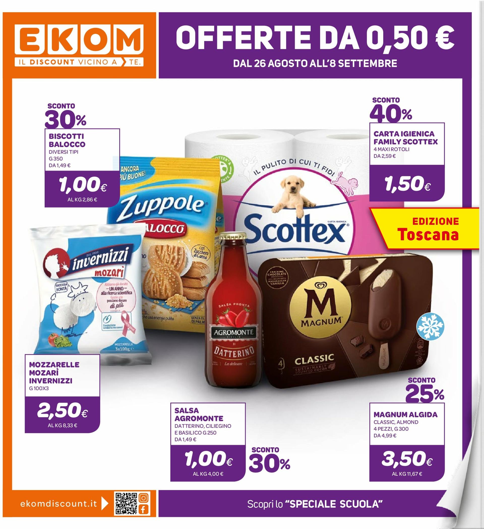 Volantino Ekom - Toscana valido dal 26/08 al 08/09