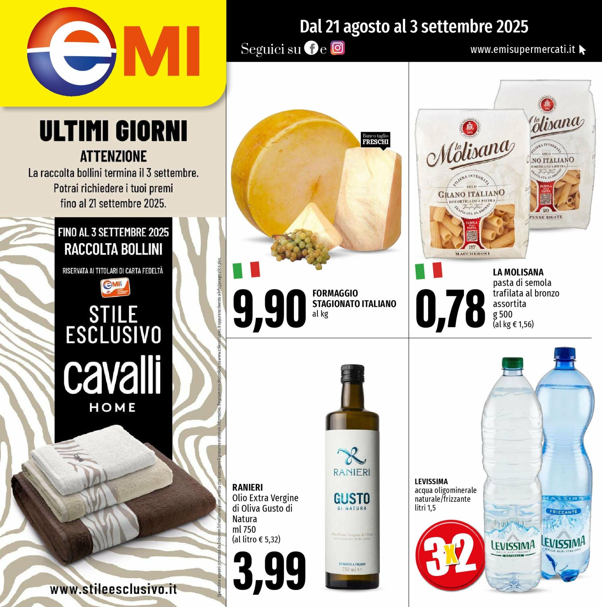 Volantino Emi valido dal 21/08 al 03/09