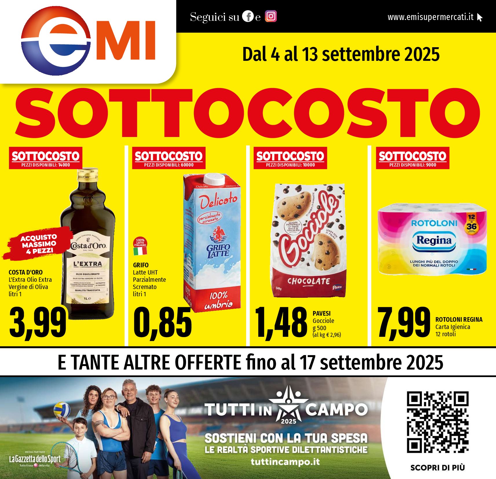 Volantino Emi valido dal 04/09 al 17/09