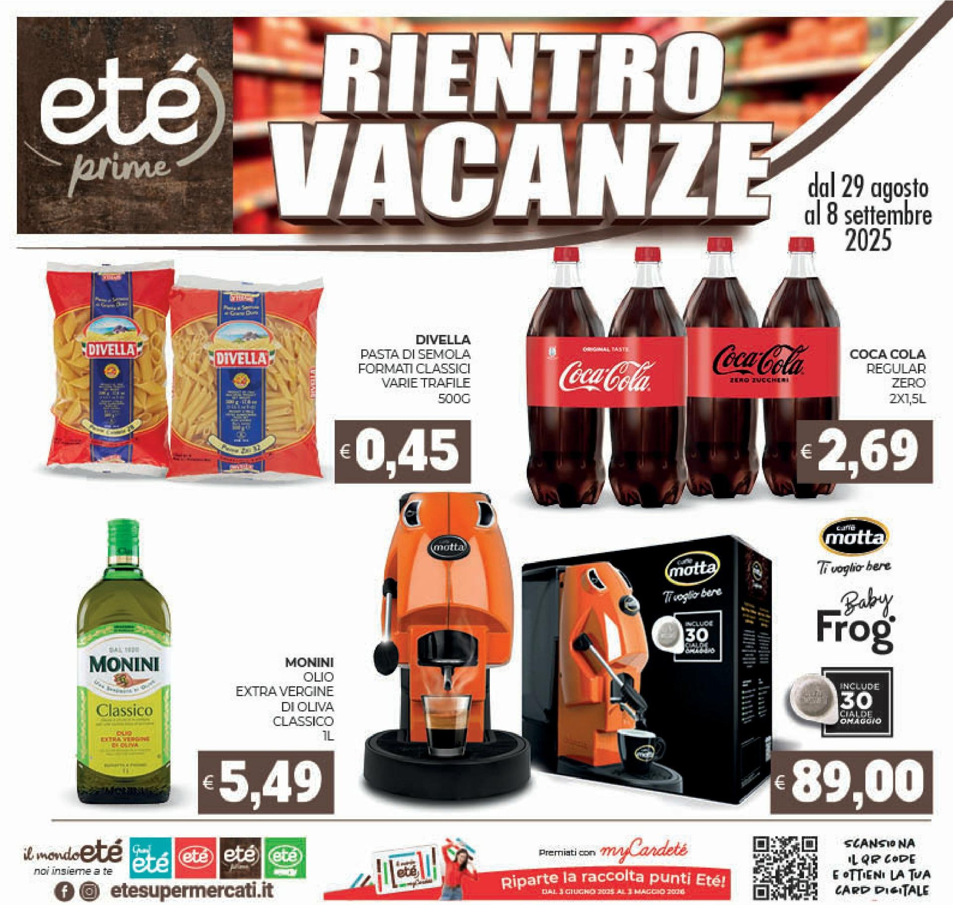 Volantino Eté Prime valido dal 29/08 al 08/09