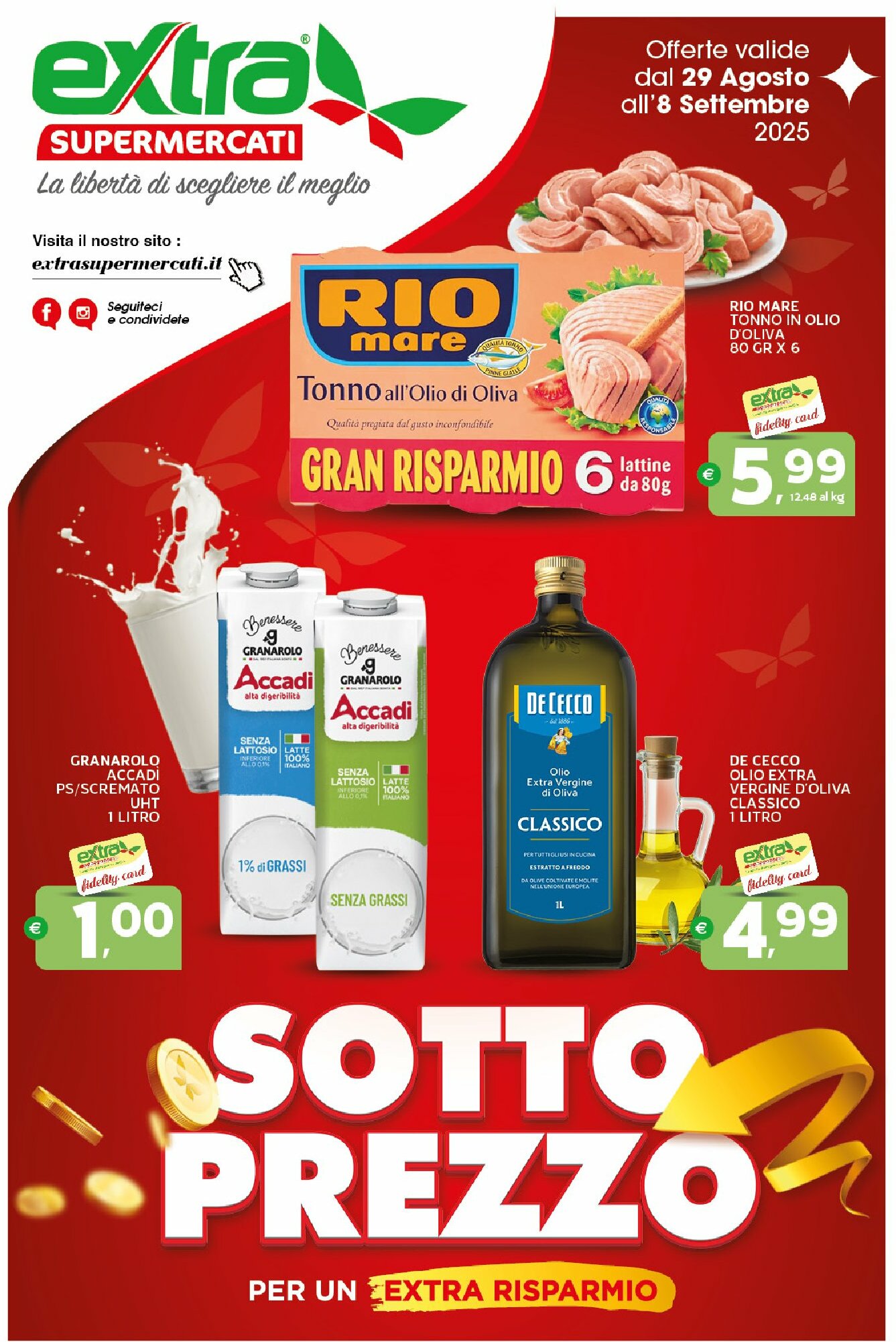 Volantino Extra Supermercati valido dal 29/08 al 08/09
