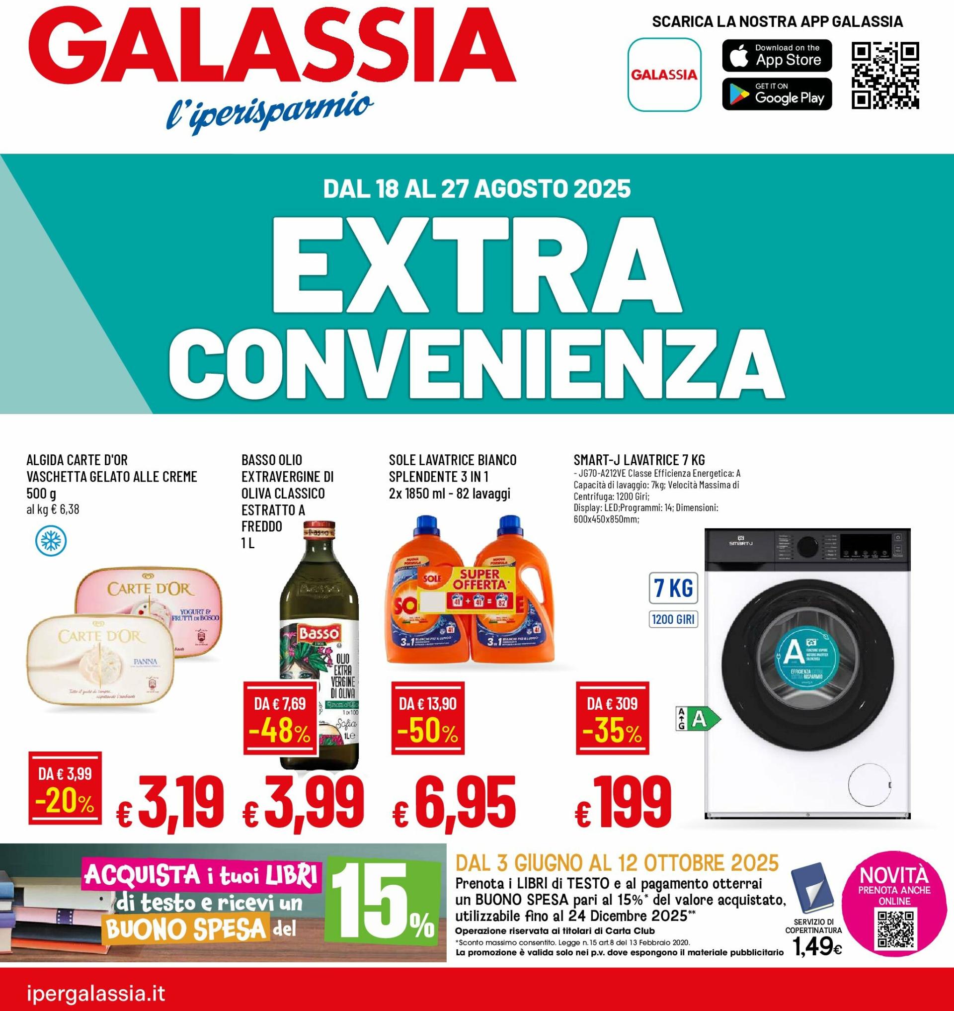 Volantino Galassia - Alessandria, Piacenza, Liscate, Melzo valido dal 18/08 al 27/08