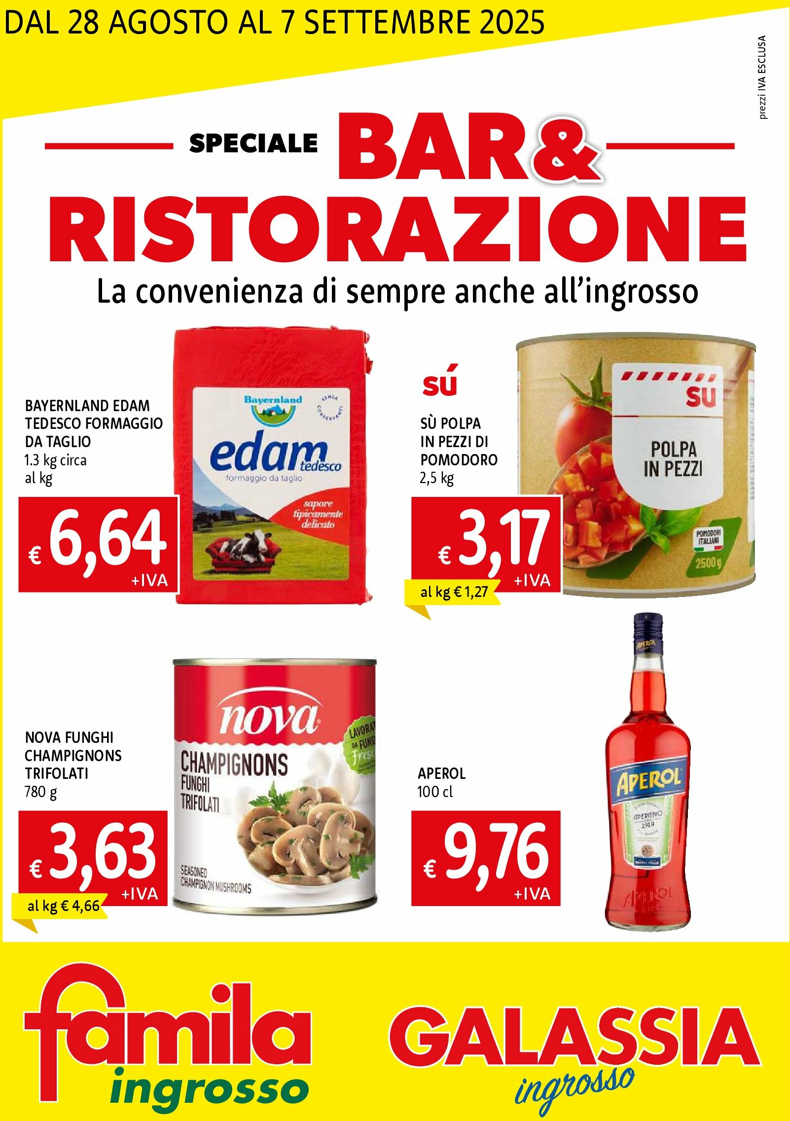 Volantino Galassia - Speciale Bar & Ristorazione valido dal 28/08 al 07/09