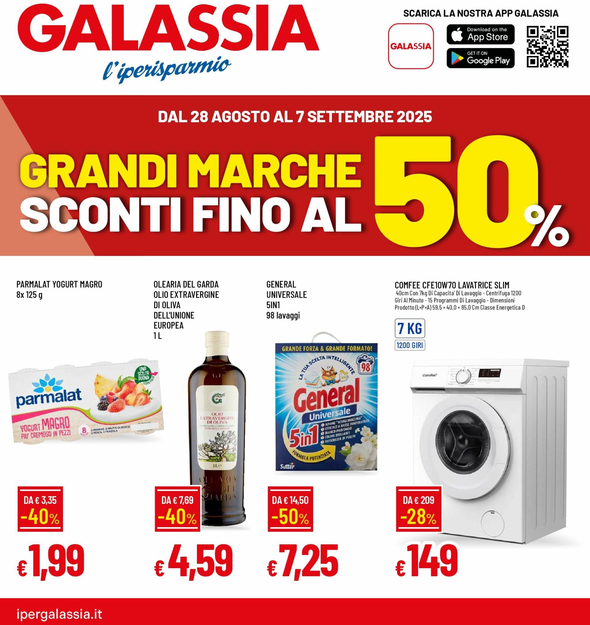 Volantino Galassia - Alessandria, Piacenza, Liscate, Melzo valido dal 28/08 al 07/09